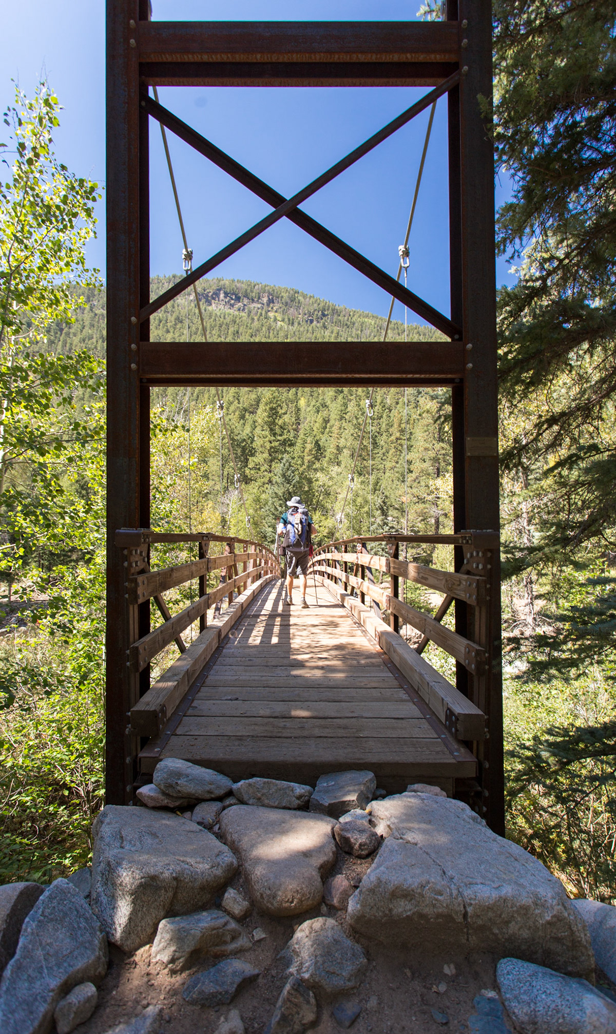 Crossing the bridge to Needleton Trailhead