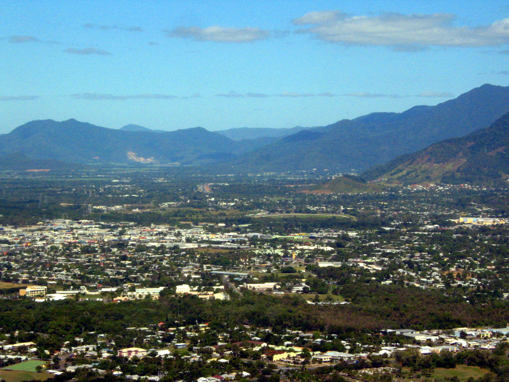 View of Cairns from the plane