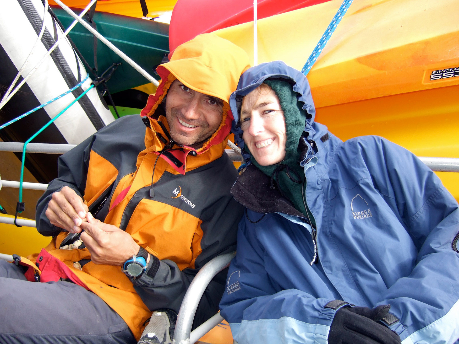Joe and Jen on the boat trip home