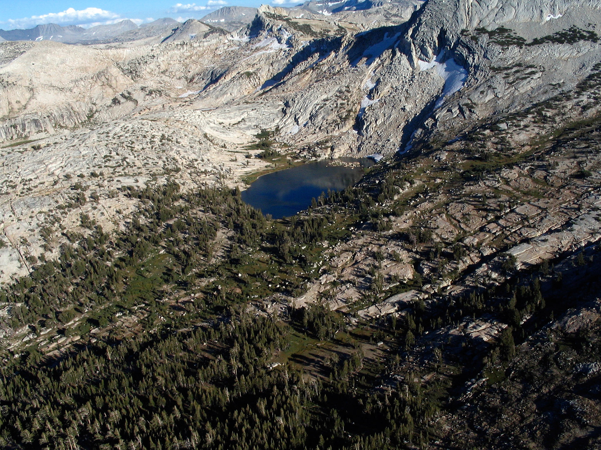 View of Cathedral Lakes from the top