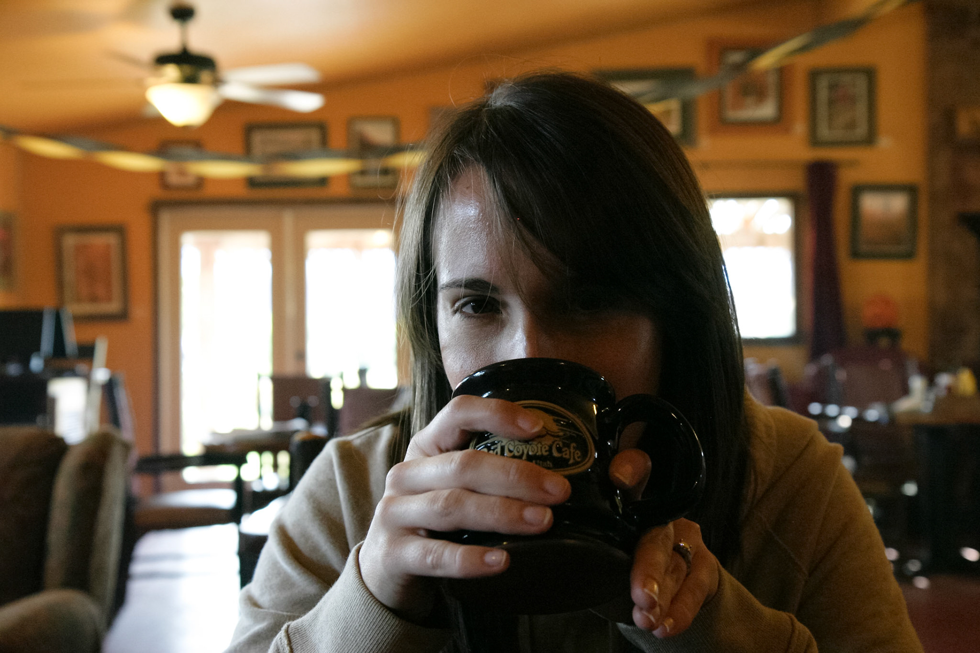 Stopping for a late breakfast on the drive back to Vegas