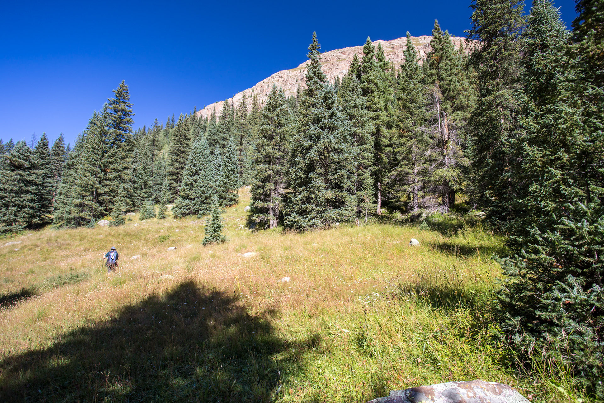 Hiking out of Campsite #4