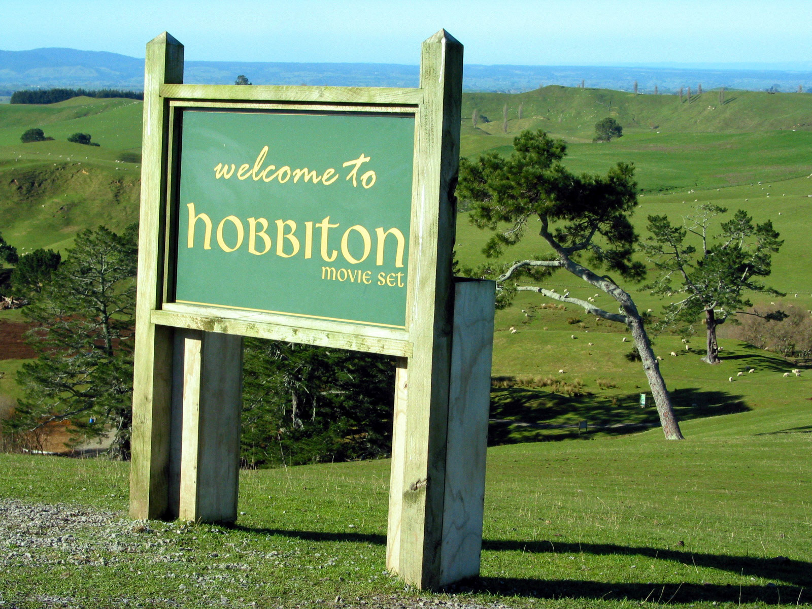 Arriving at the Hobbiton set in Matamata