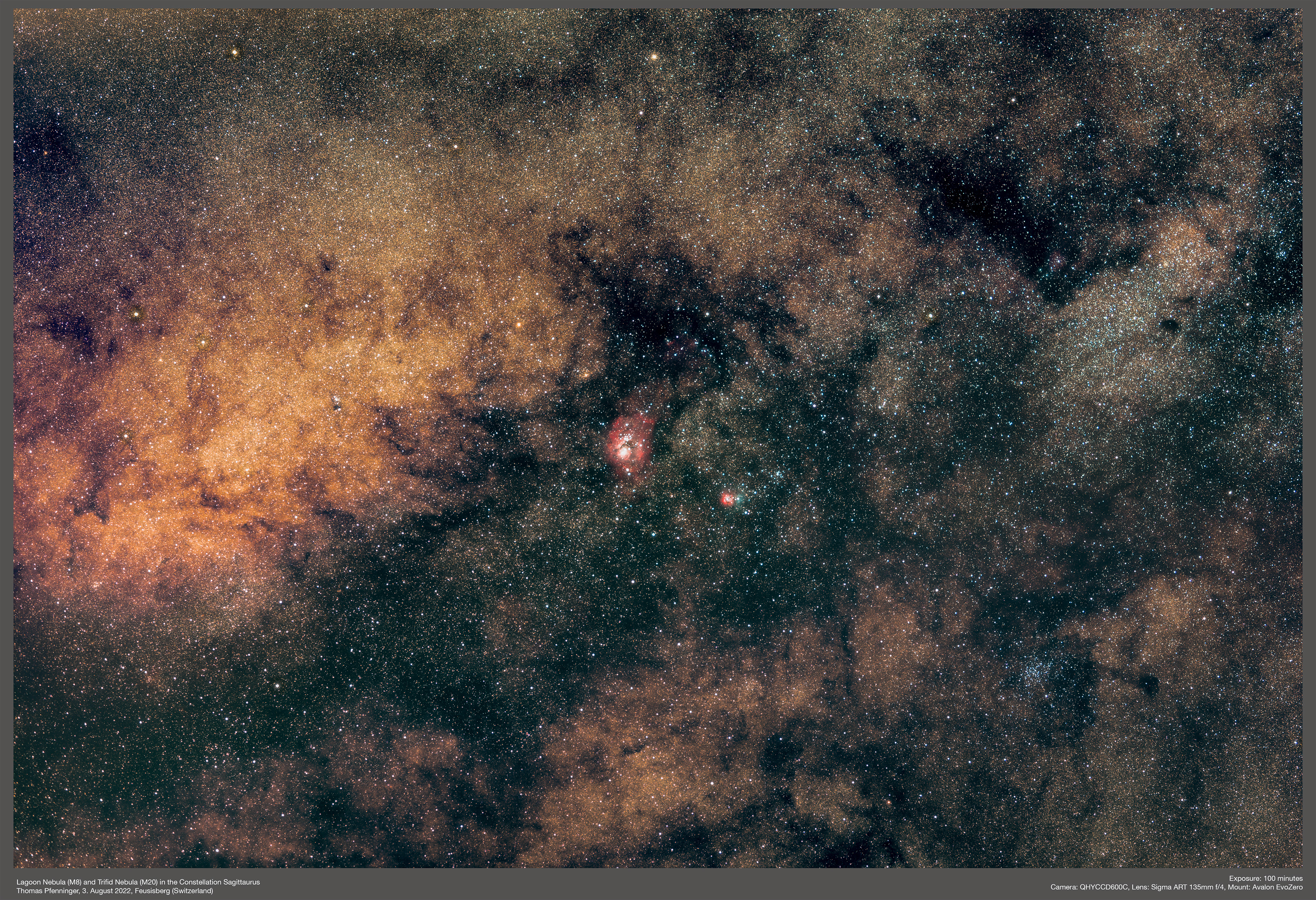 M8 and M20 in Sagittaurus