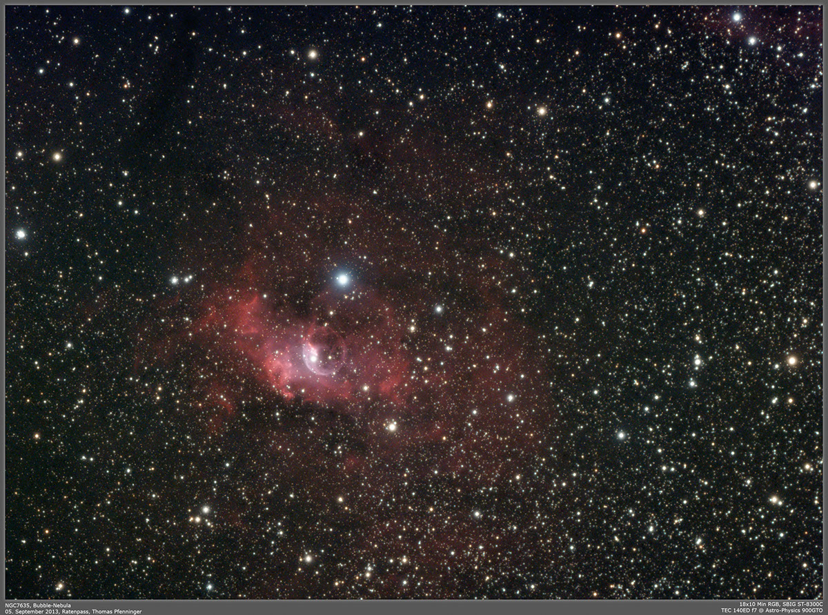 Bubble Nebula: 18x10 minutes