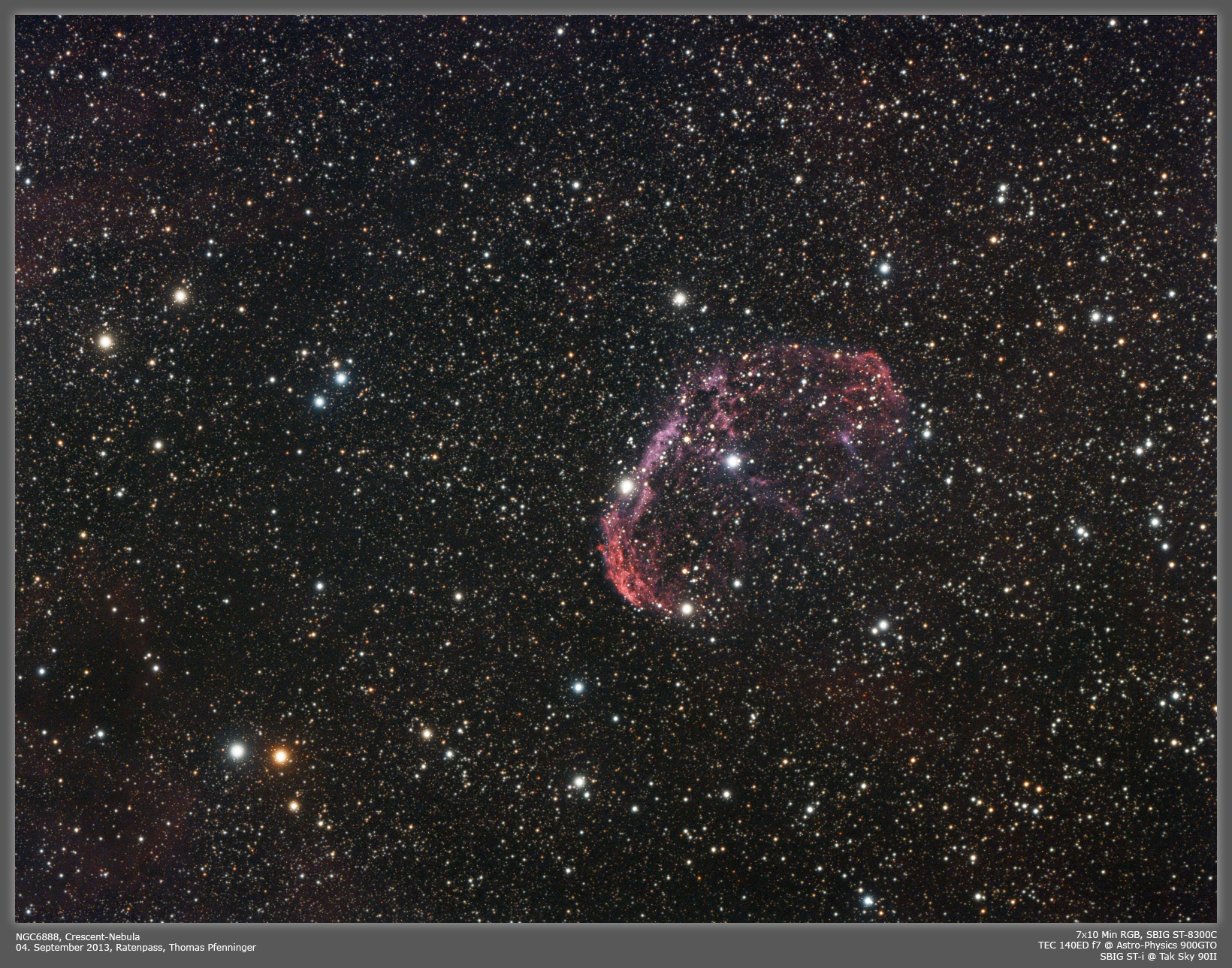 Crescent Nebula: 7x10 minutes