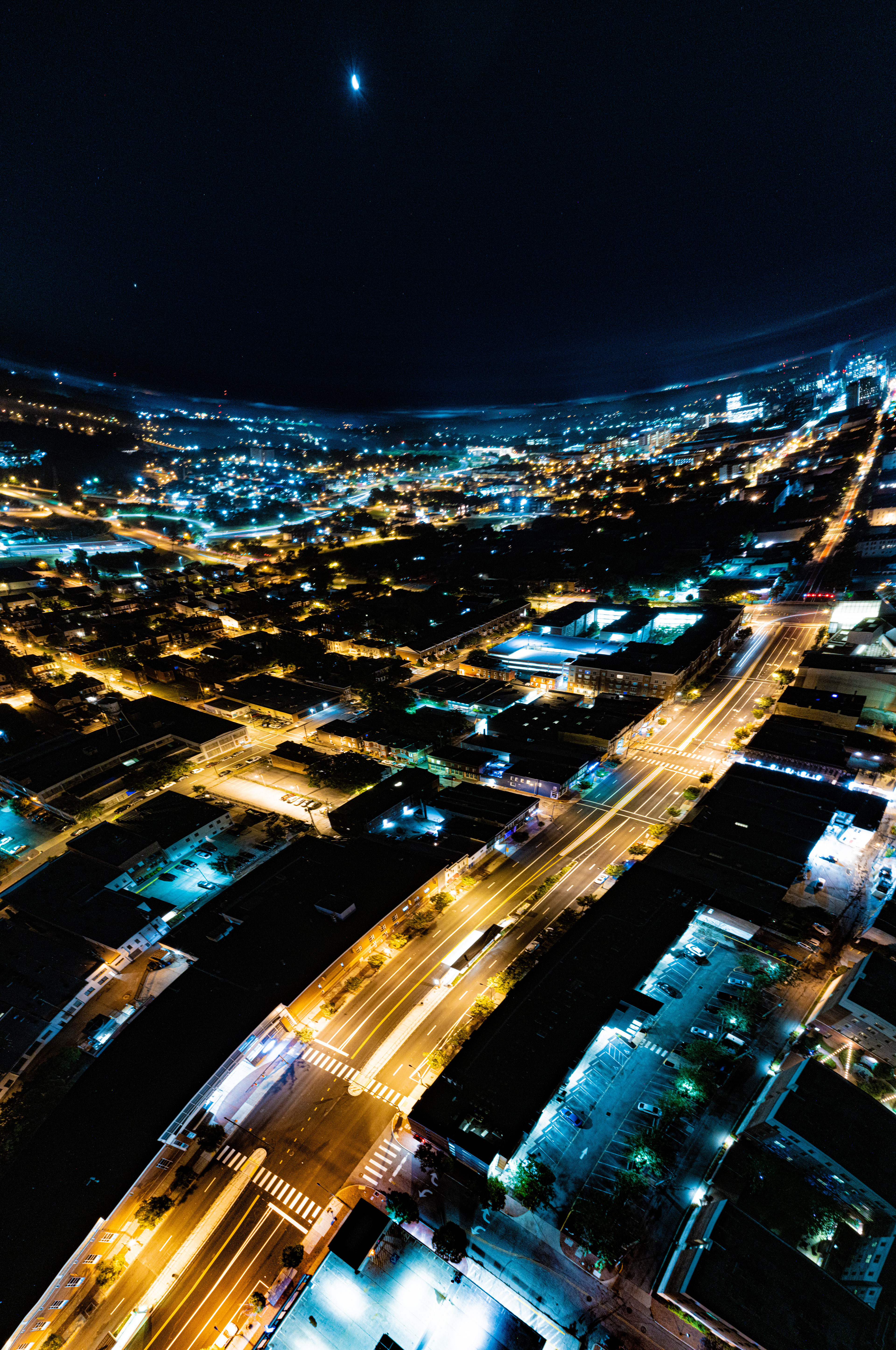 Planets Aligned Over Downtown