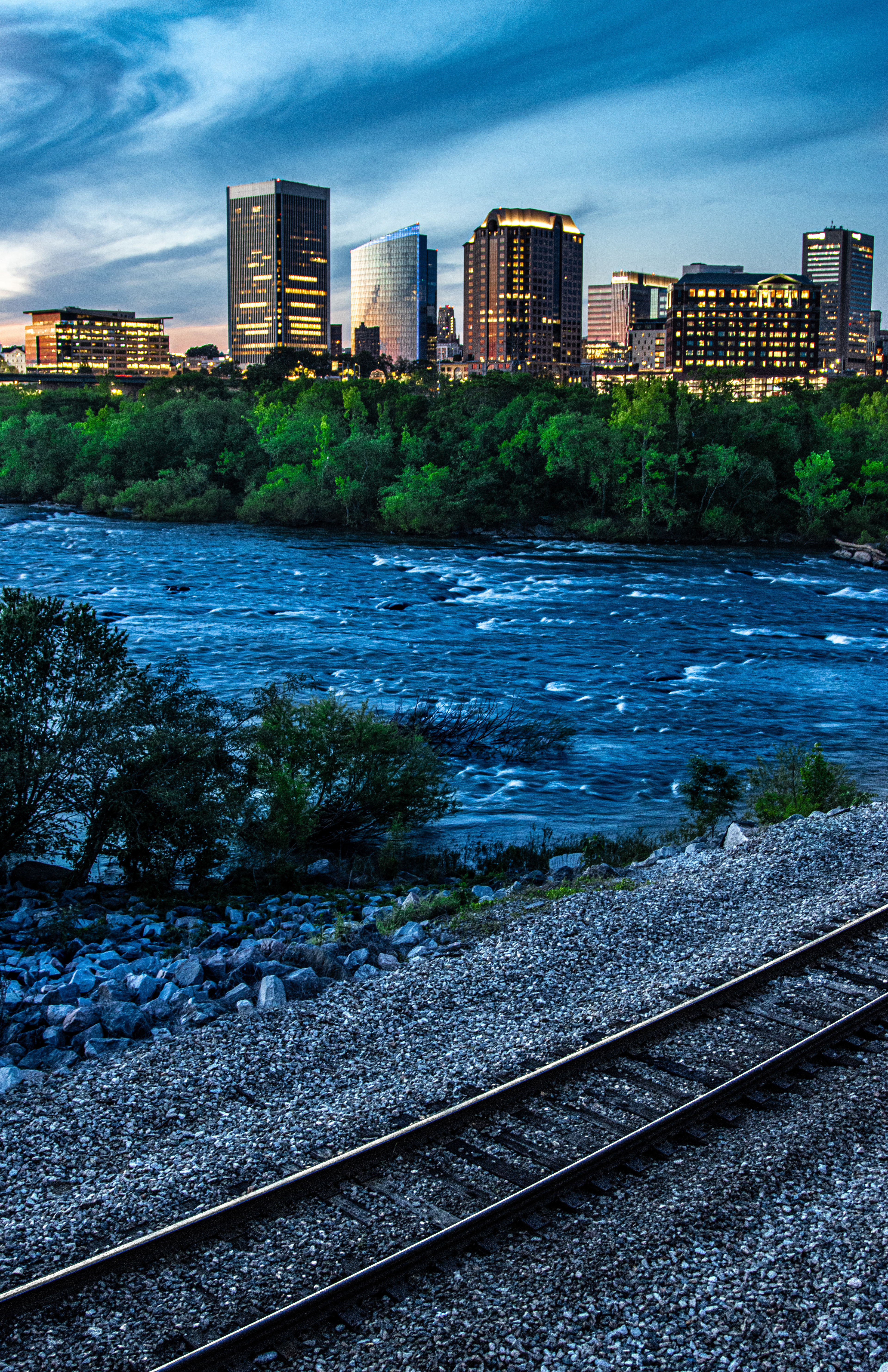 Downtown from Floodwall
