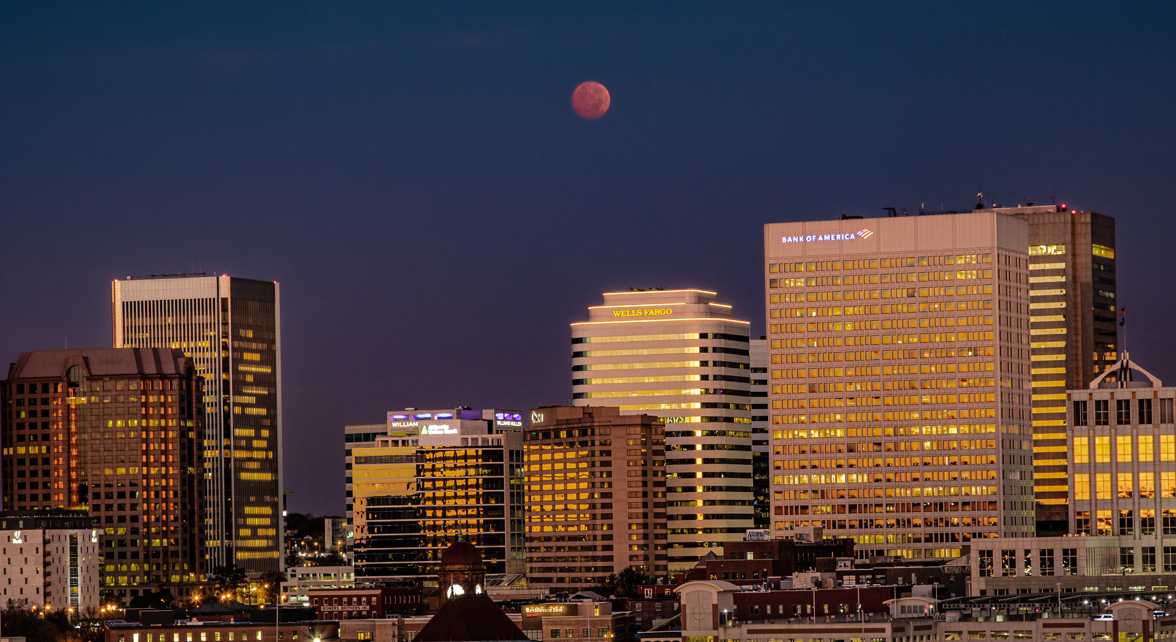 Downtown Lunar Eclipse