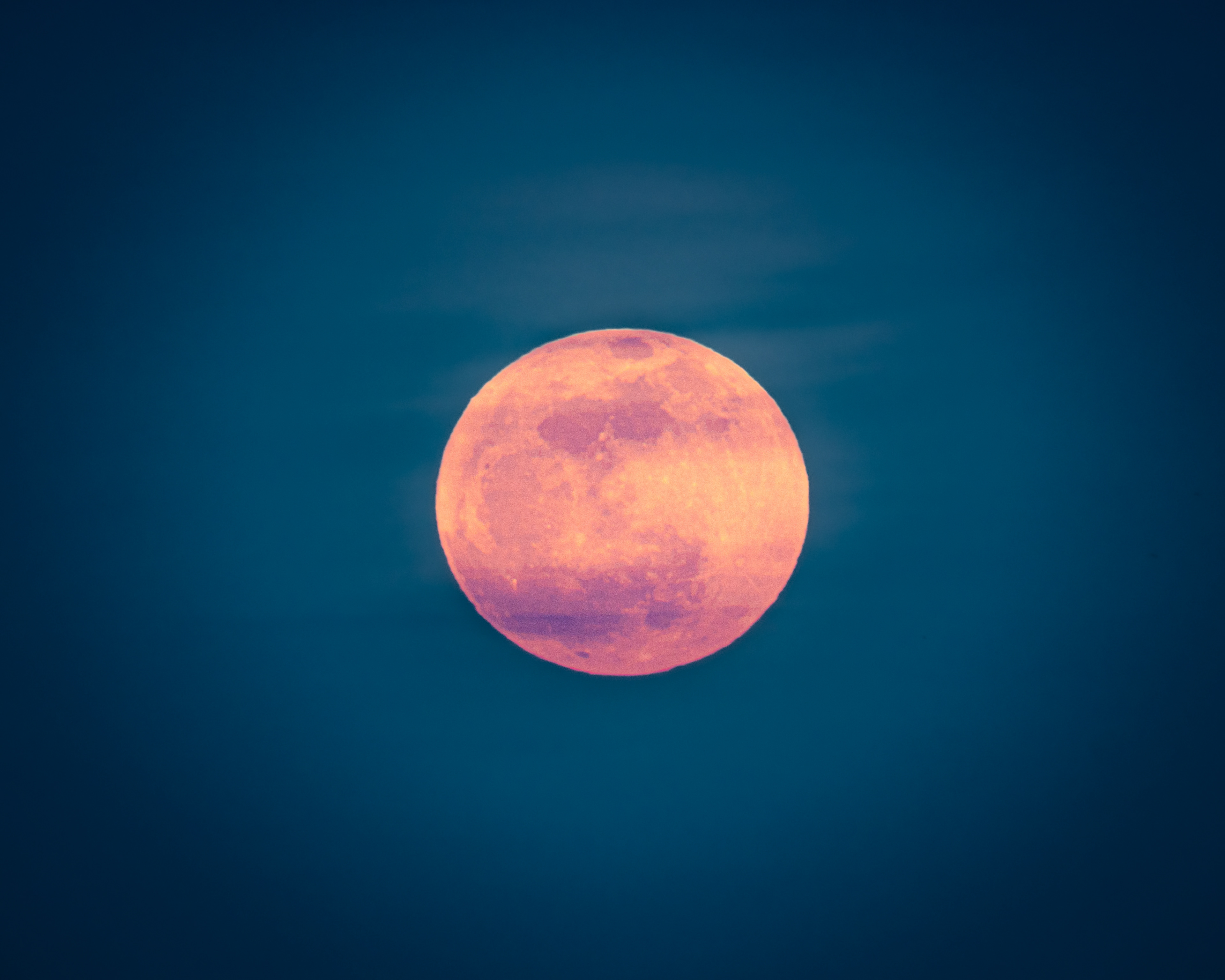 Pink Full Moon | Sunset