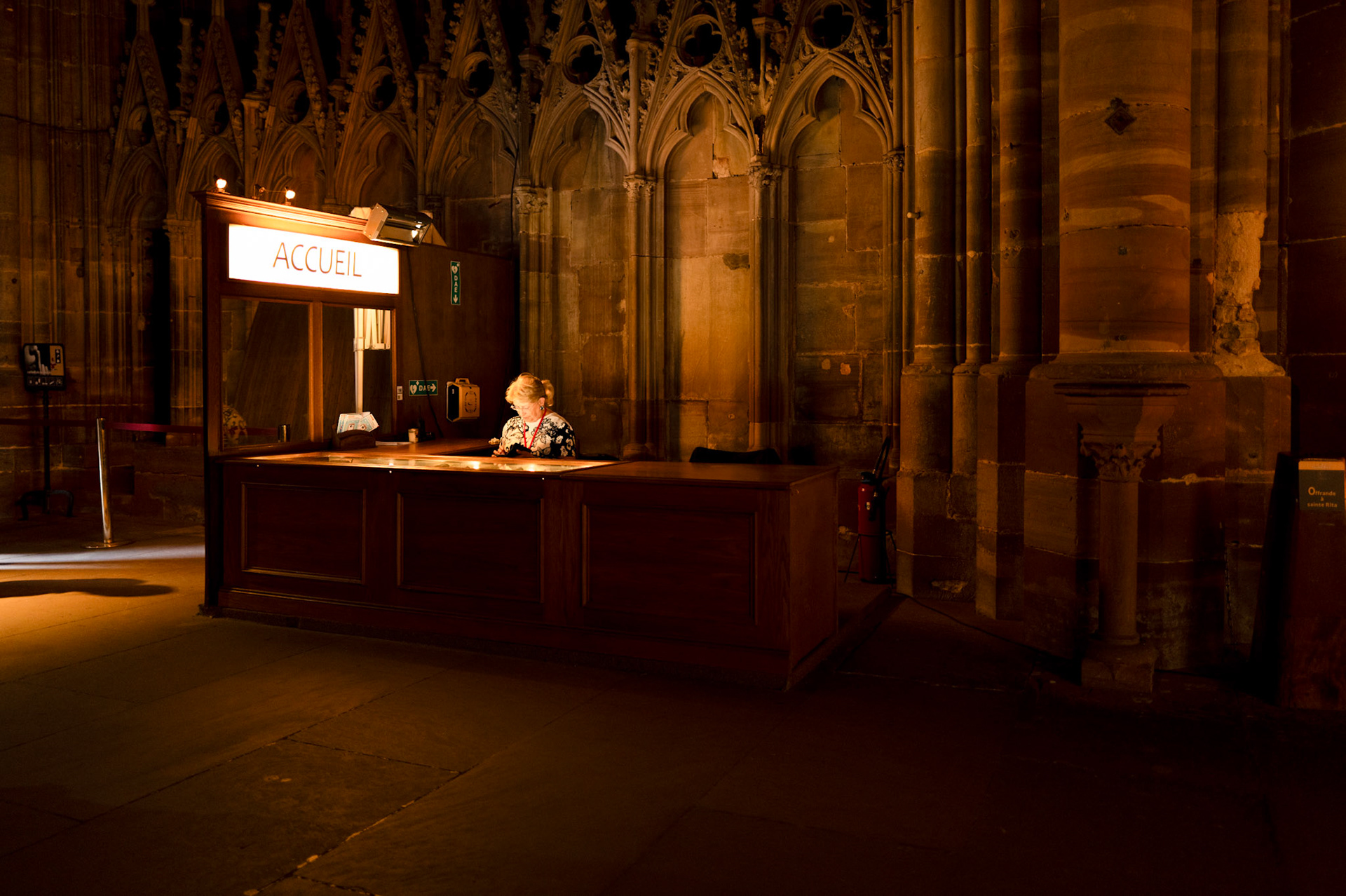Accueil feutré à la Cathédrale de Strasbourg