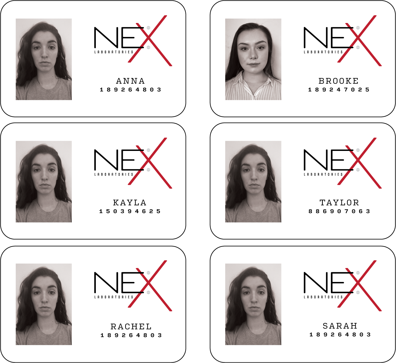 Nex Laboratories ID swipe cards