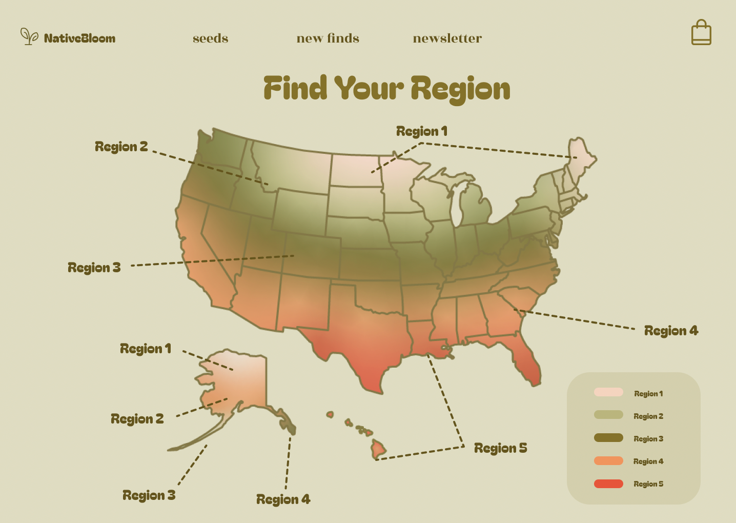 "Find Your Region" Page