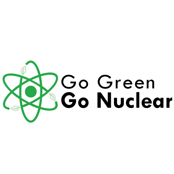 Go Green Go Nuclear logo for a theoretical political campaign