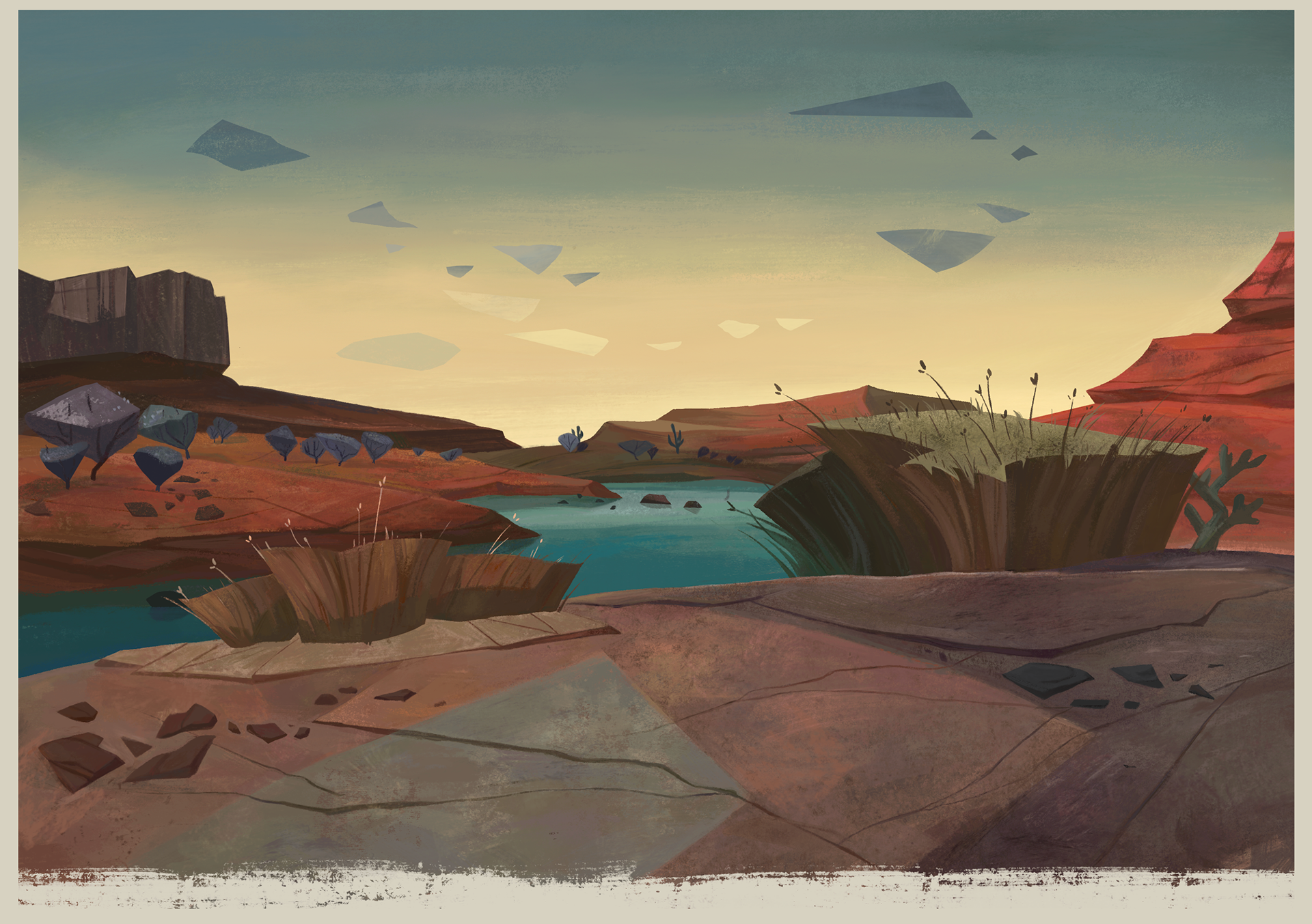 Study from Home on the Range, Procreate.