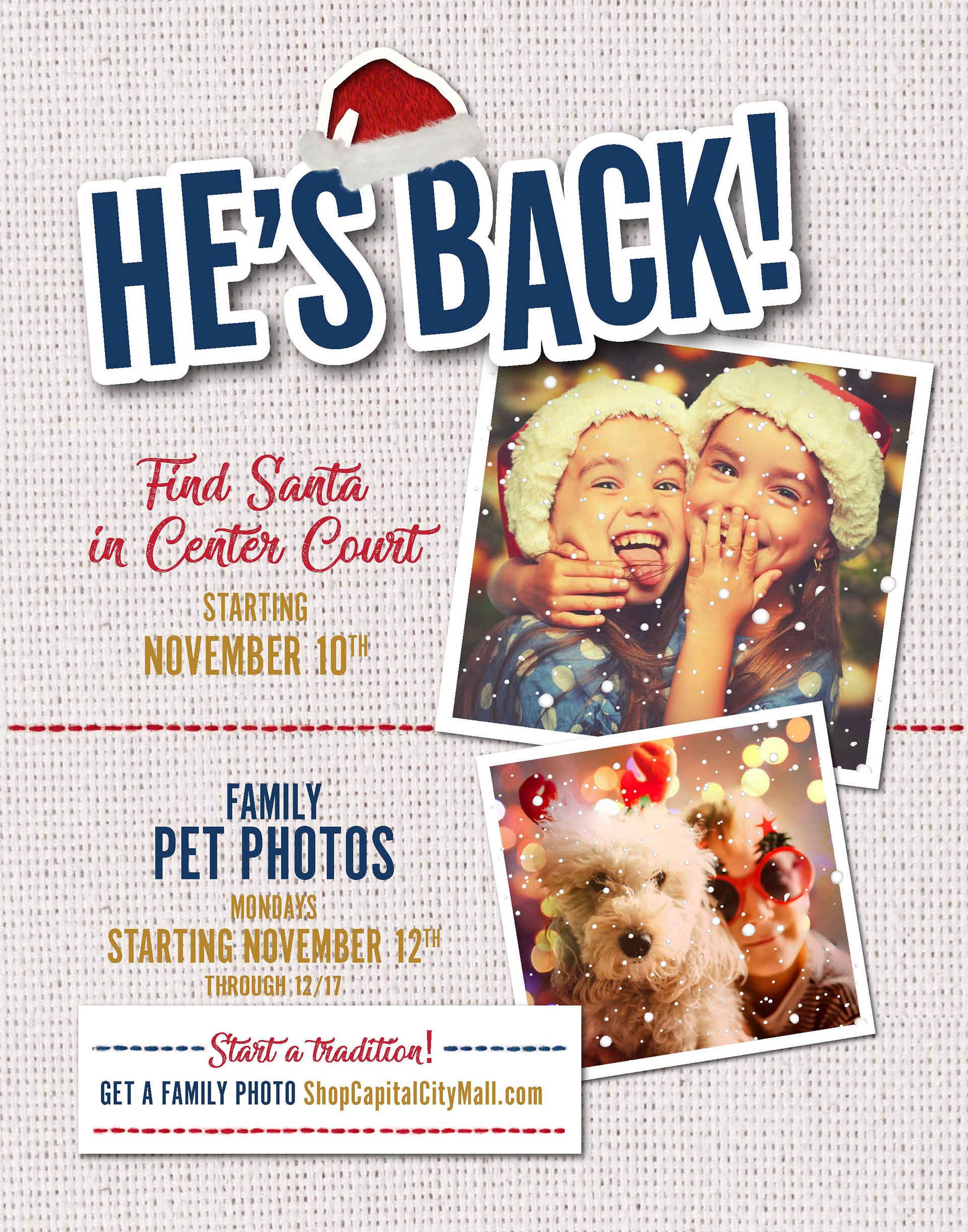 Santa photo poster