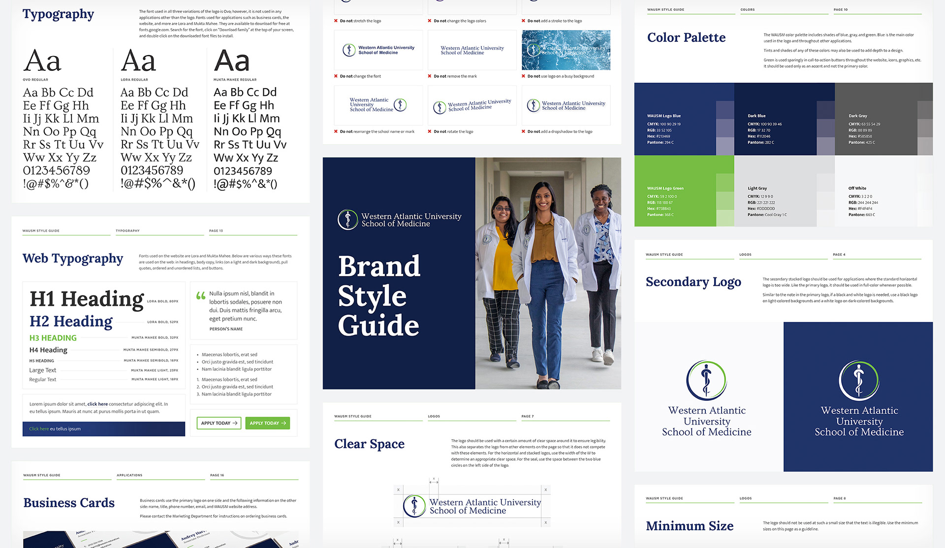 Pages from a brand style guide