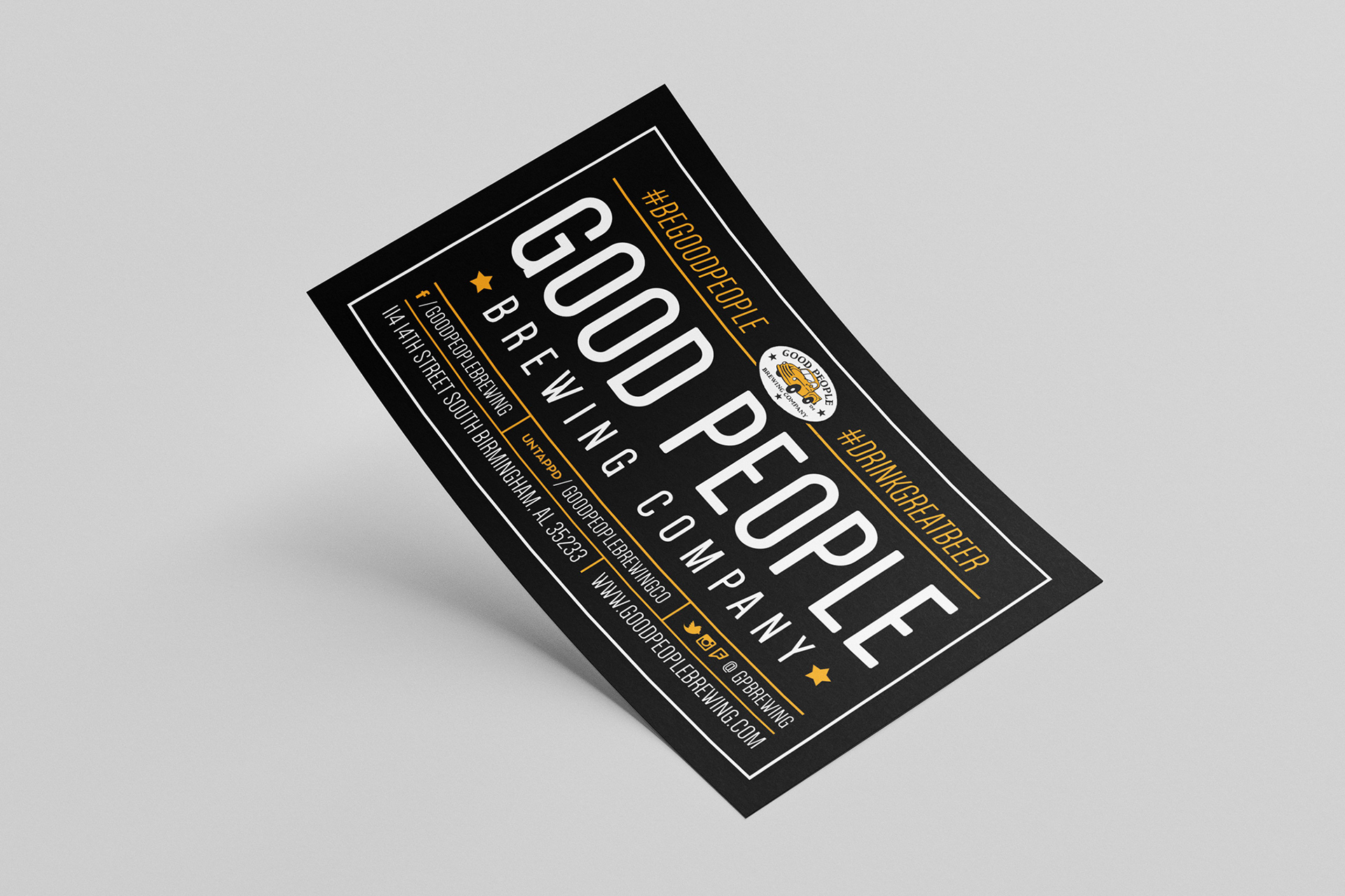 Postcard design for a brewery