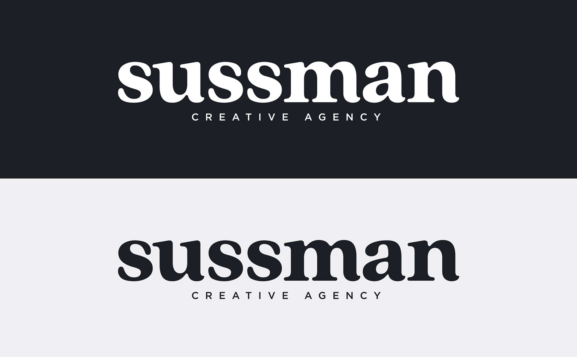 Two logos stacked on top of each other. The text reads "Sussman Creative Agency"