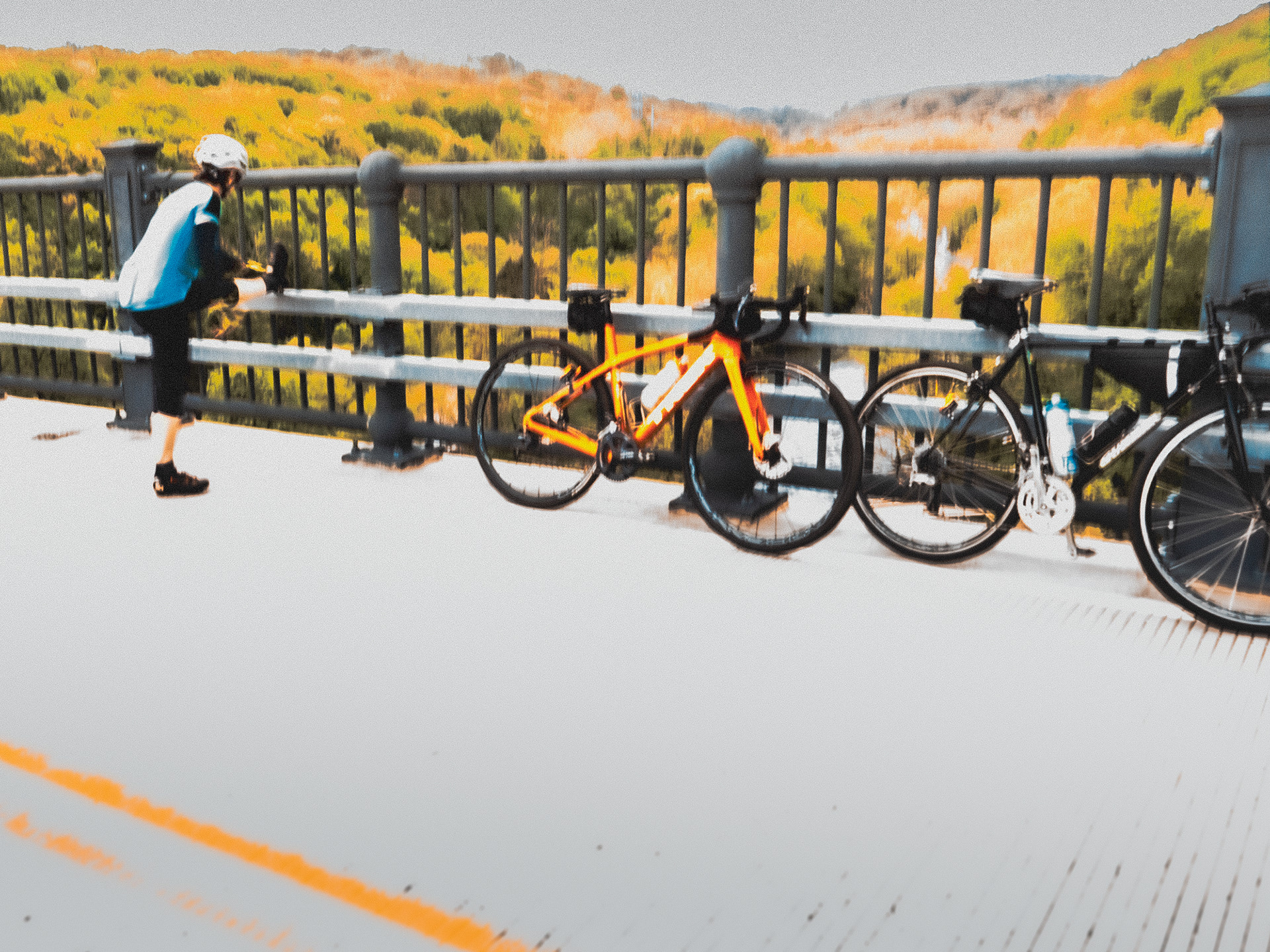on the bridge
