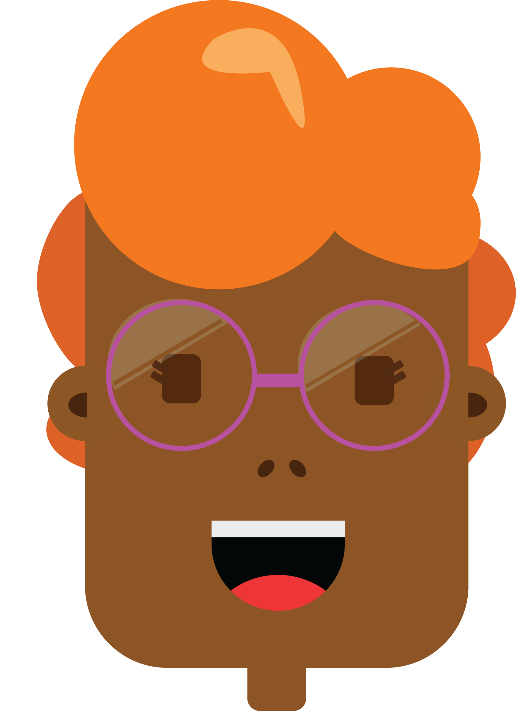 Flat-style animation component. Produced in Illustrator.
