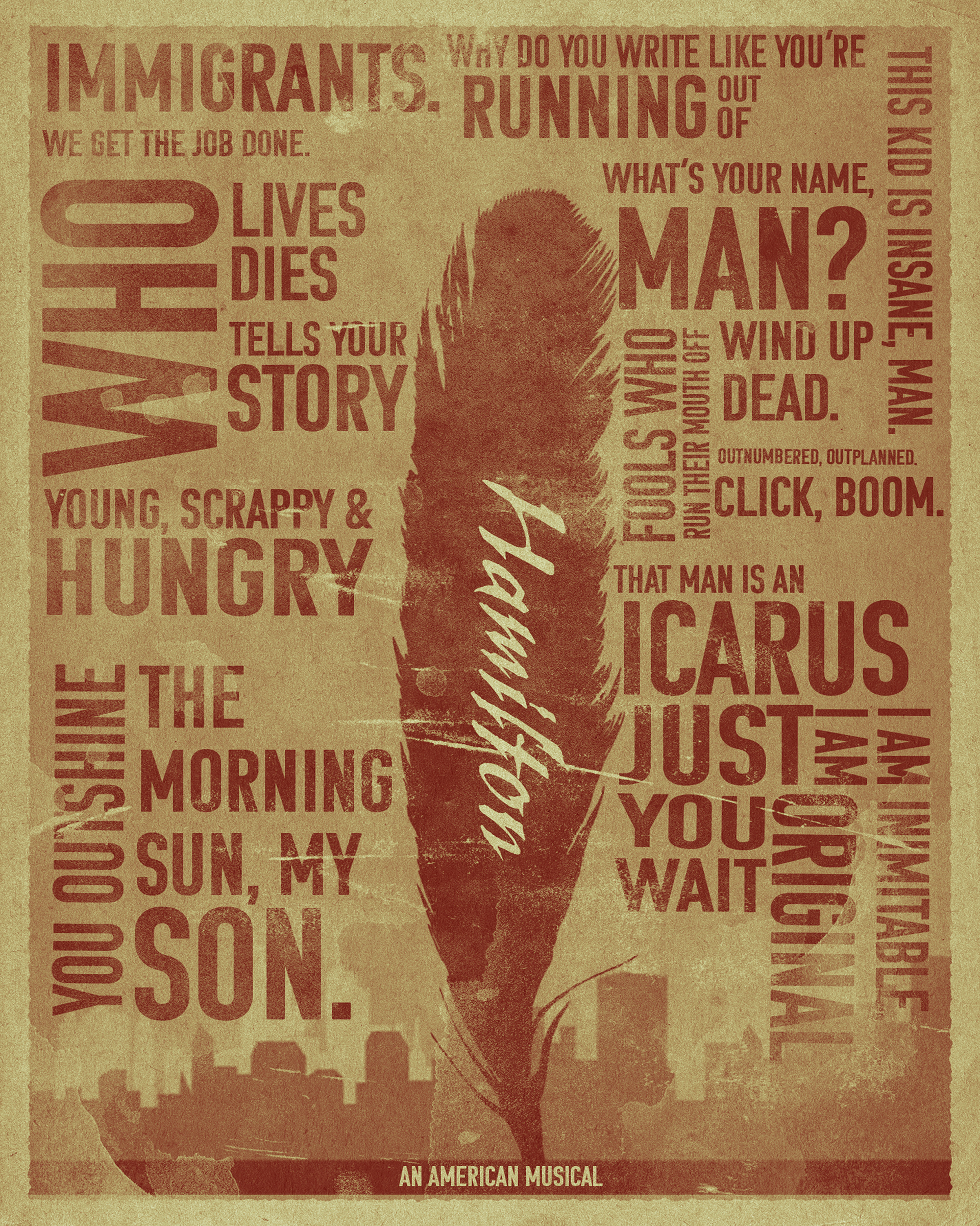 Done in Photoshop as a personal project (Musical theatre geeks, unite!) Images are not original work.