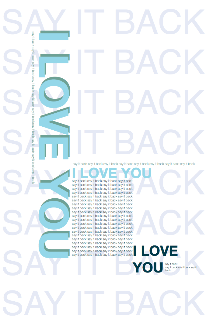 Repetitive poster done for Fundamentals of Design class. Done in InDesign.