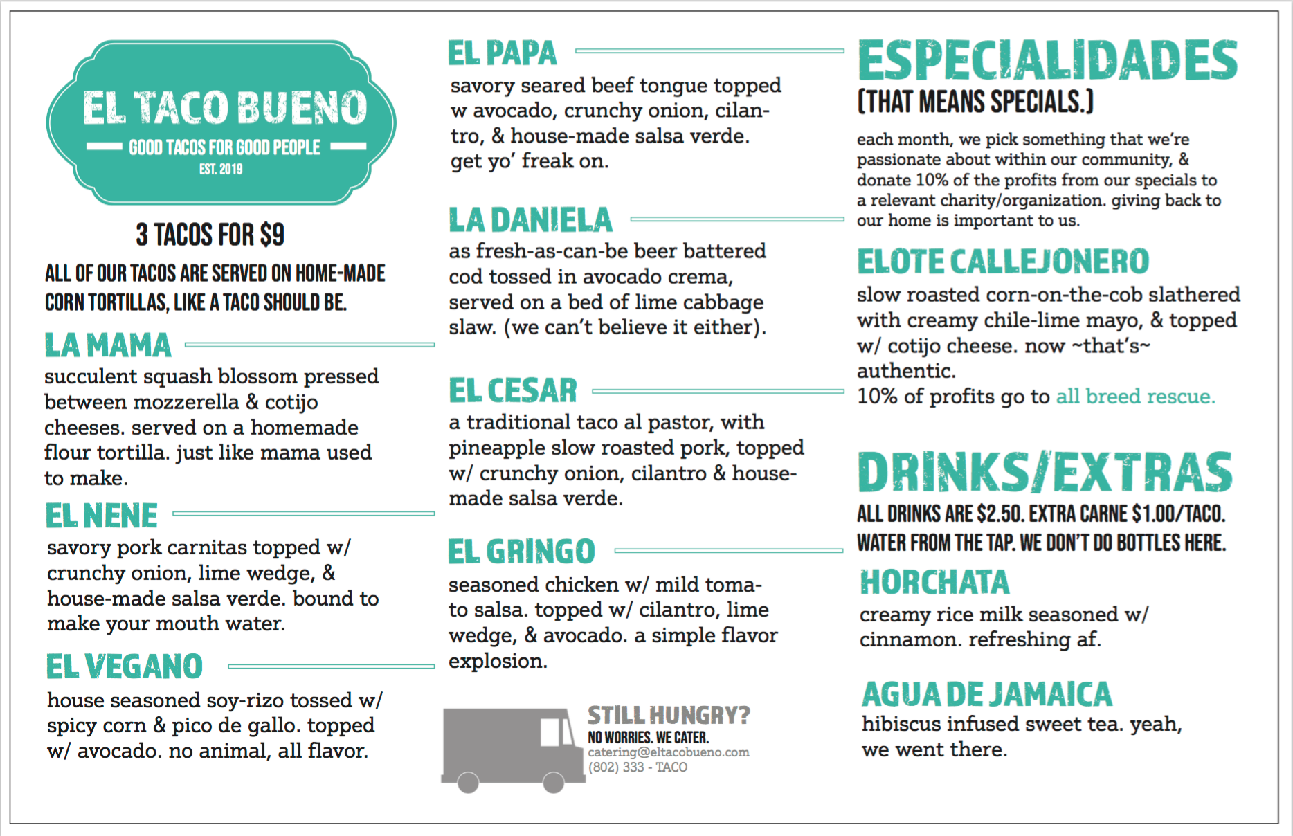 Menu designed as component for Fundamentals of Design class. Completed utilizing InDesign, with assets developed in Illustrator.
