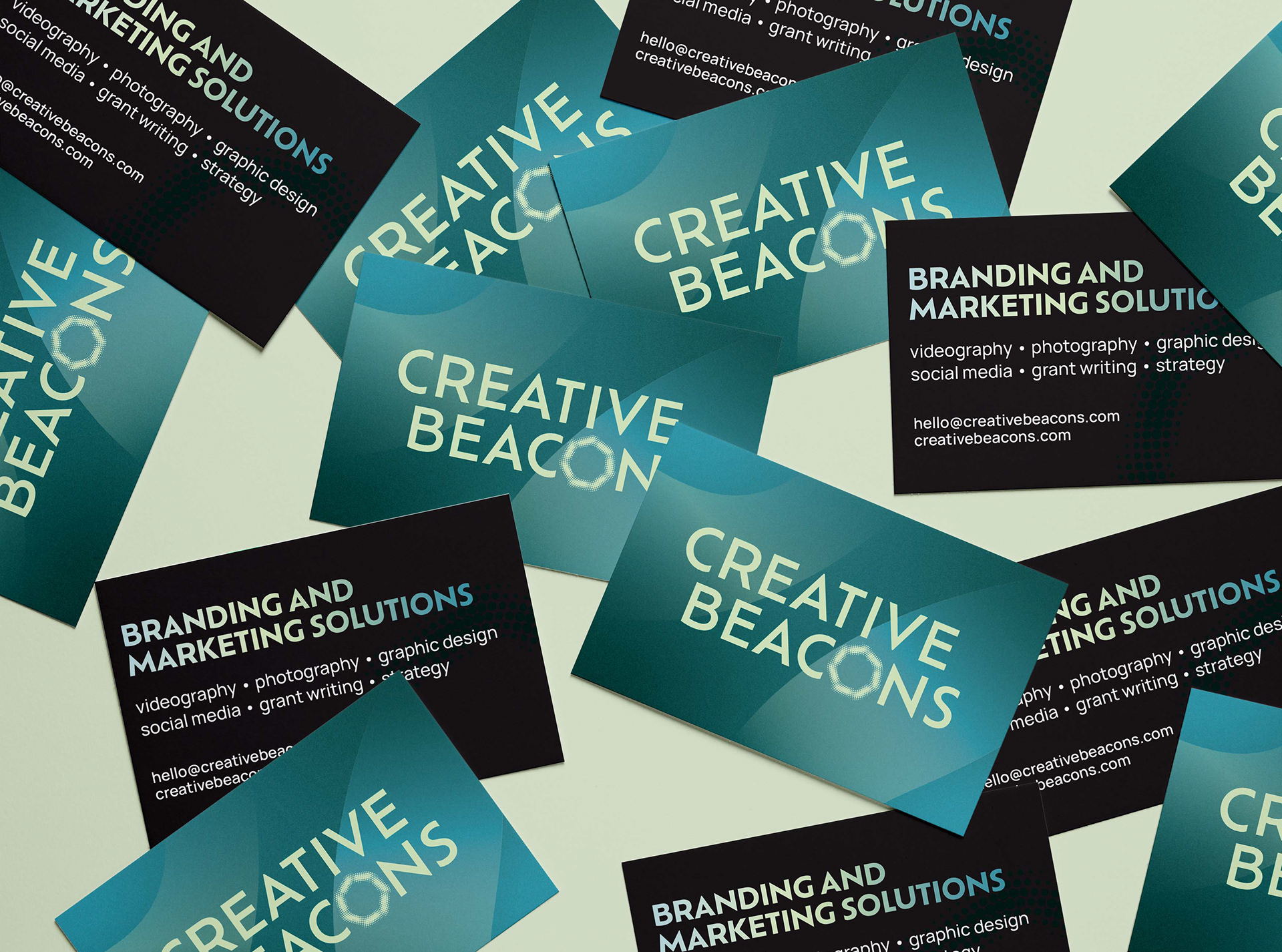 Business cards for creative agency