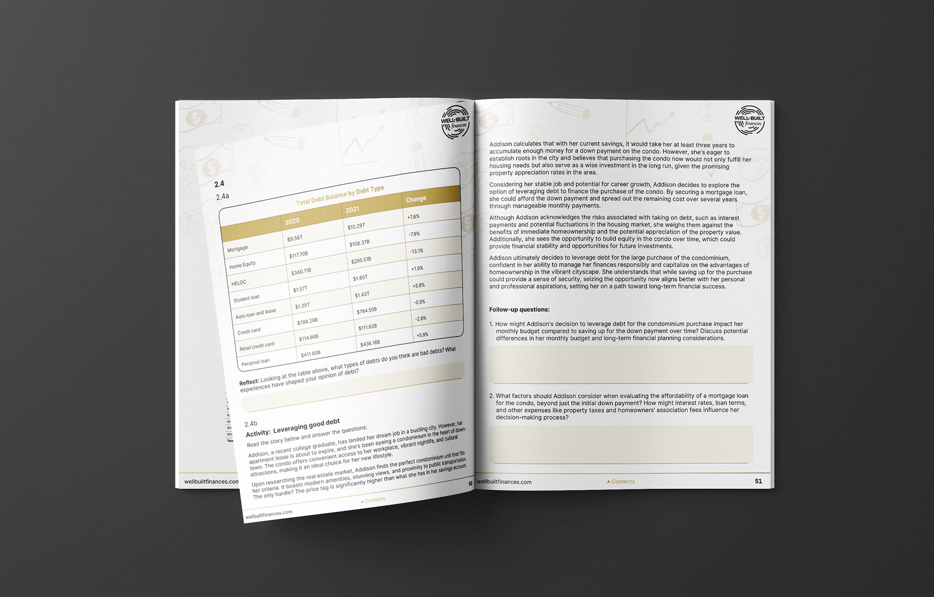 200+ page instructional workbook. Text formatting, graphic creation, illustration. Created a print version and digital fillable pdf version.