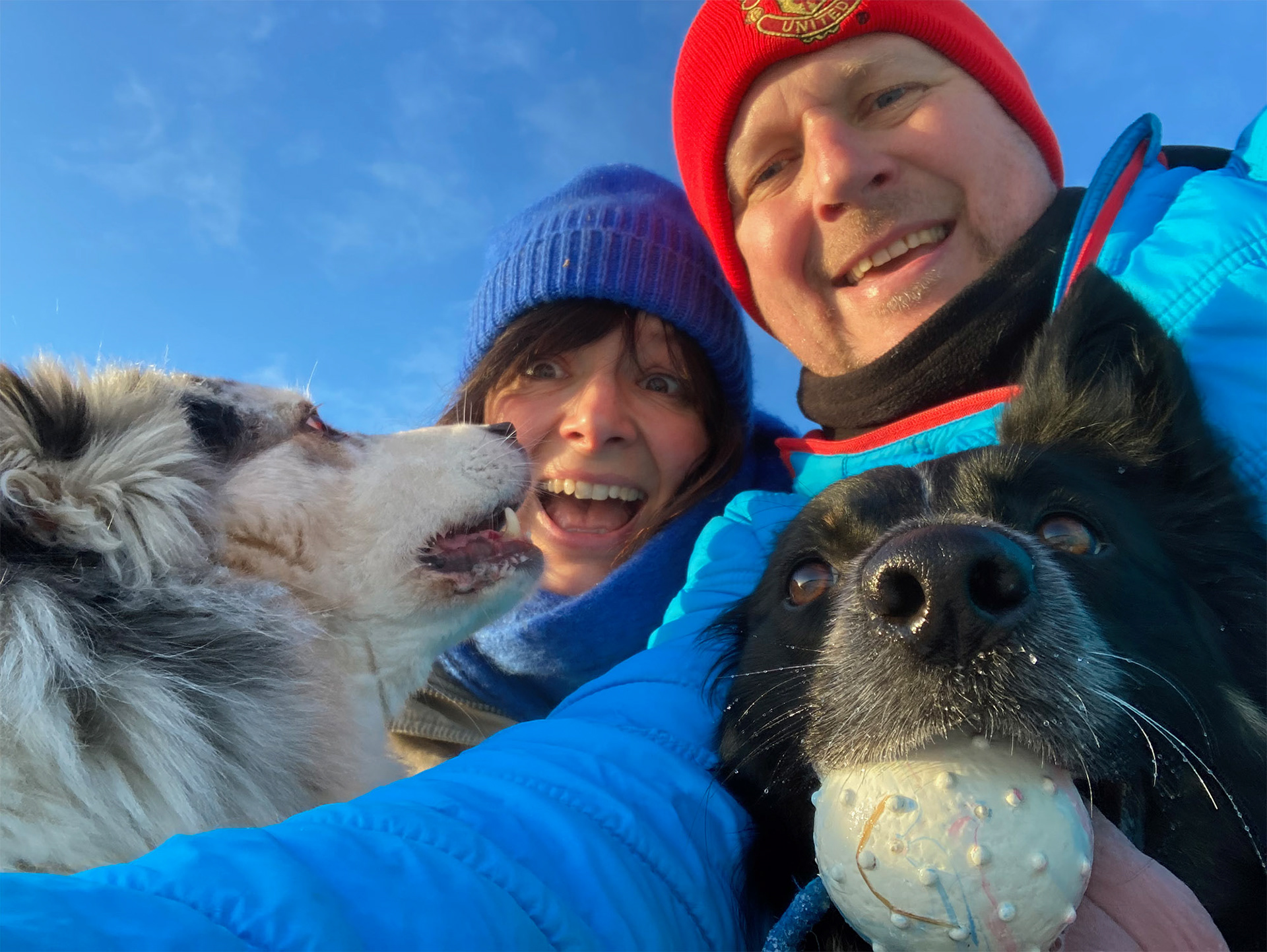 Schönstes Winterwetter, Selfie mit meinem Mann Matthias