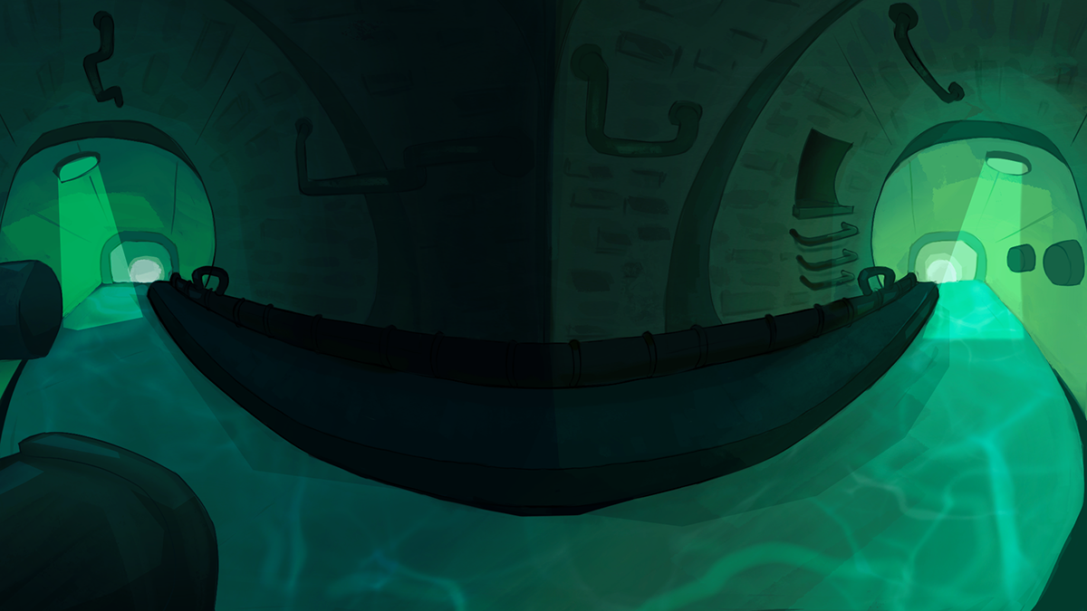 'Treasure Hunt' a student film directed by Onki Waq Background paint layout - Kayla Bergeron