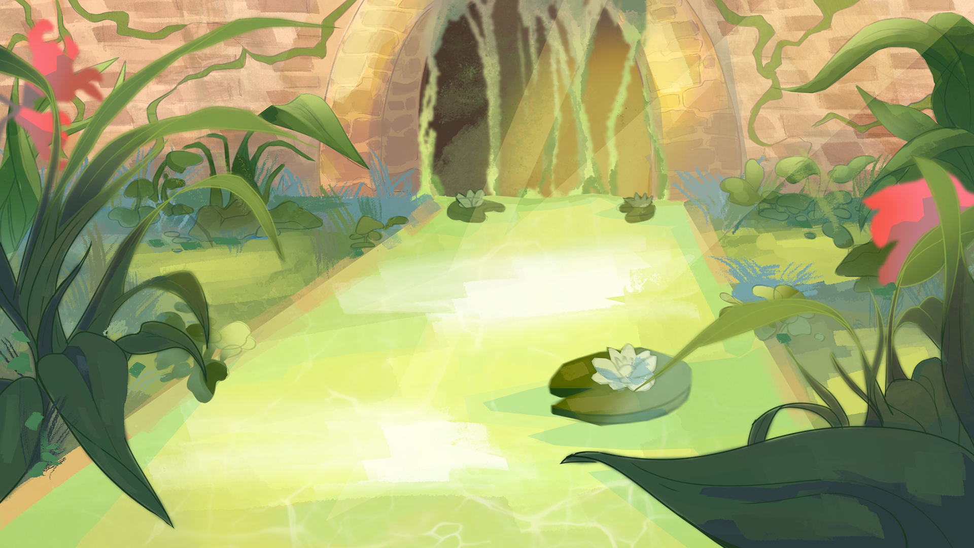 'Treasure Hunt' a student film directed by Onki Waq Background paint layout - Kayla Bergeron