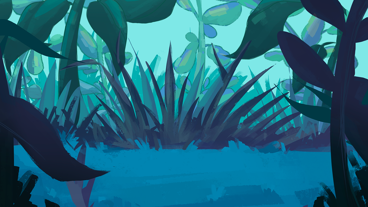'Treasure Hunt' a student film directed by Onki Waq Background paint layout - Kayla Bergeron
