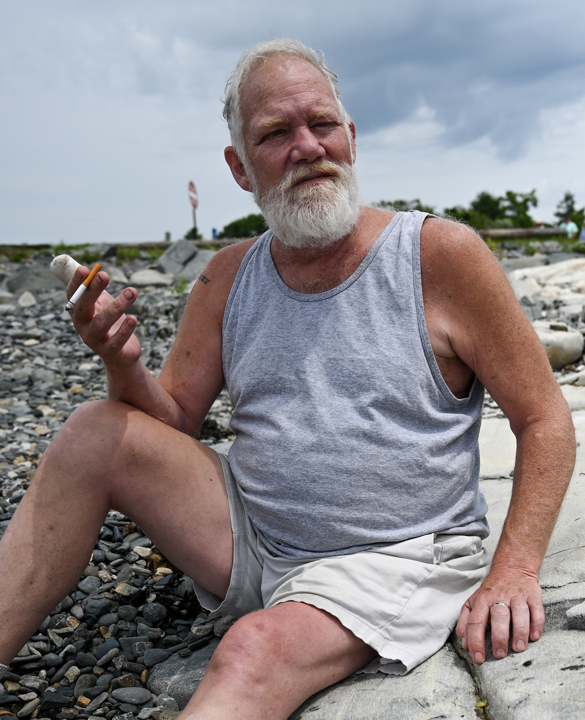 Jack Callahan on a beach in Portsmouth, New Hampshire. 