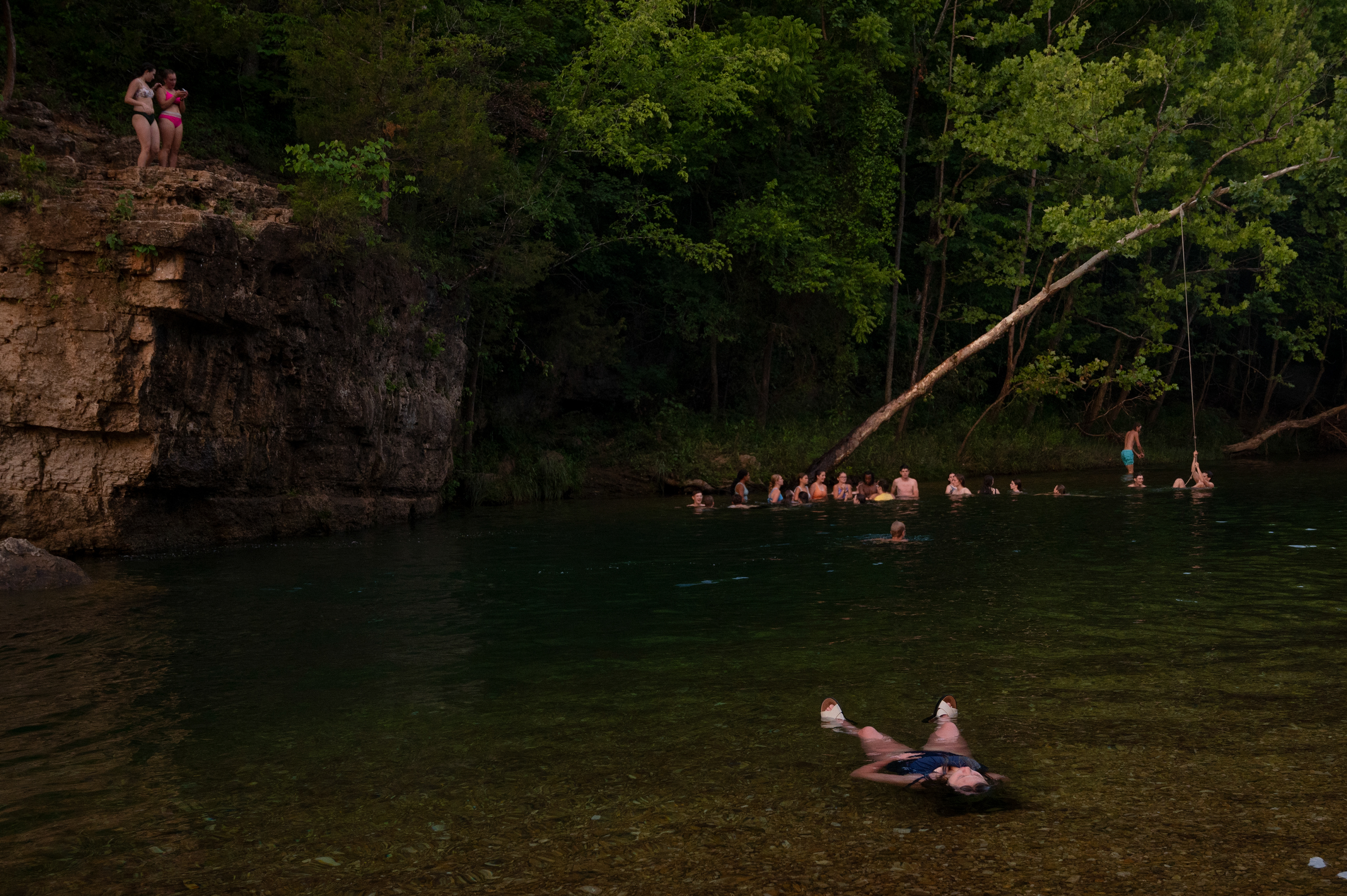 Greta goes for a swim.
