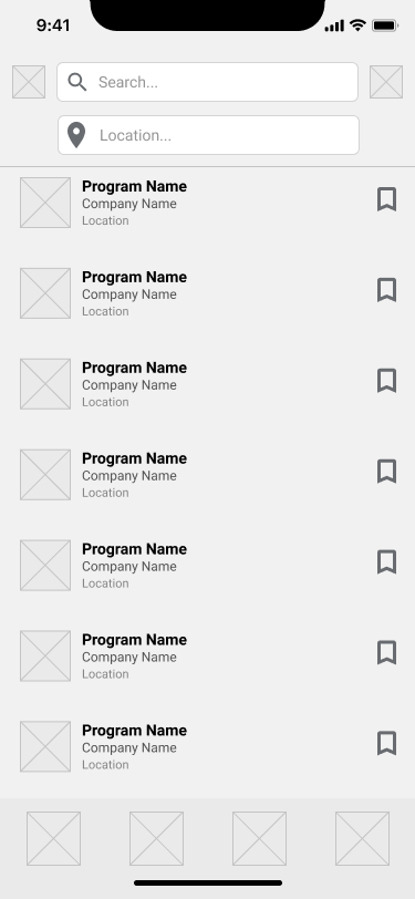 Resources Screen Digital Wireframe