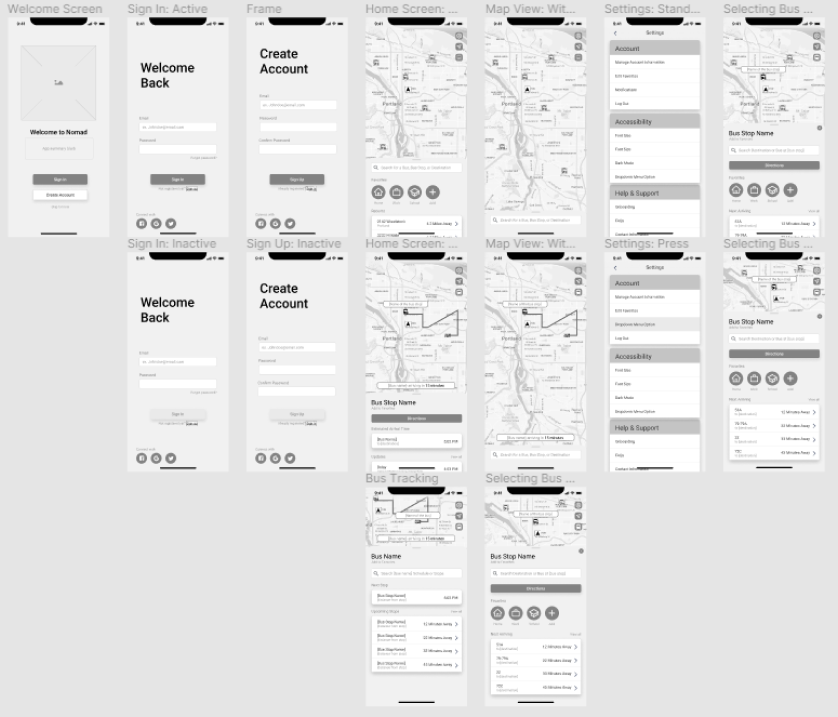 Initial Digital Wireframe