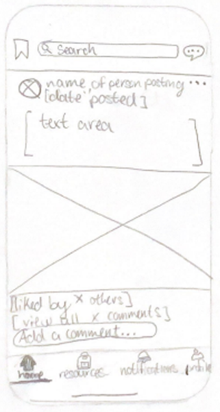 Home Screen Wireframe Sketch