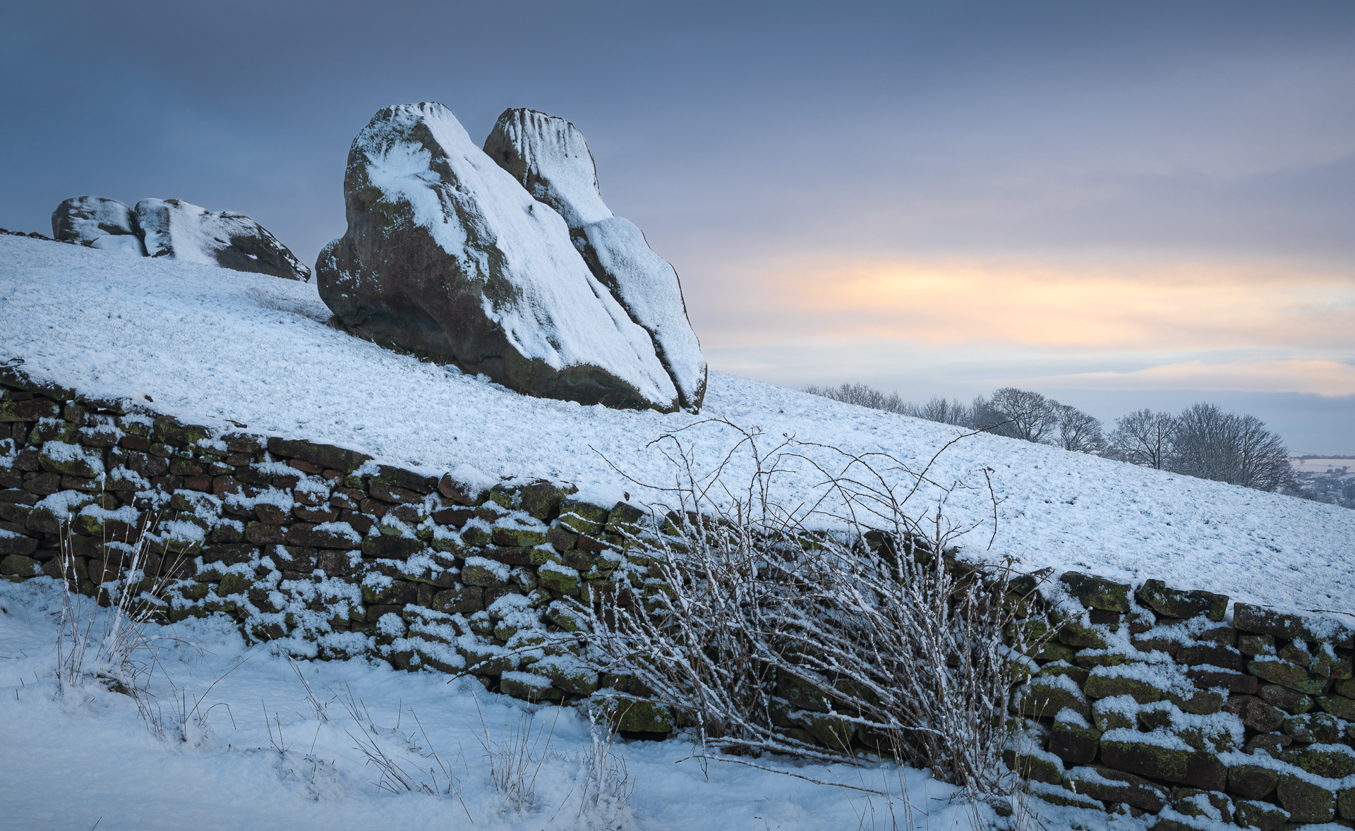 Trousers rock in snow
