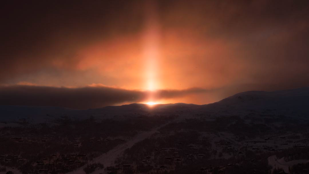 F6236 - A pillar of sun - Filefjell January 2026