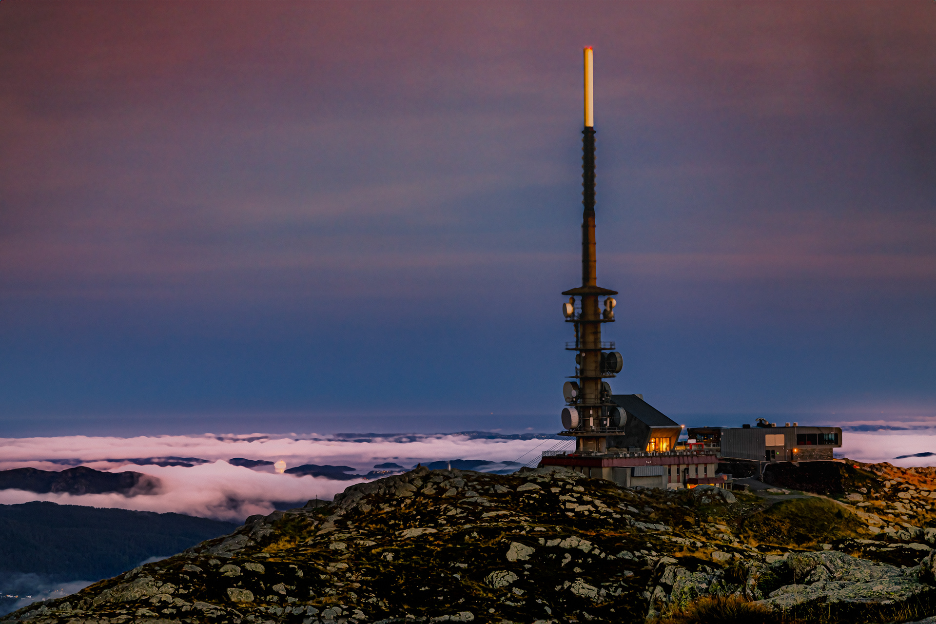 F3599 - Sunrise, Mount Ulriken, Bergen. September 2023