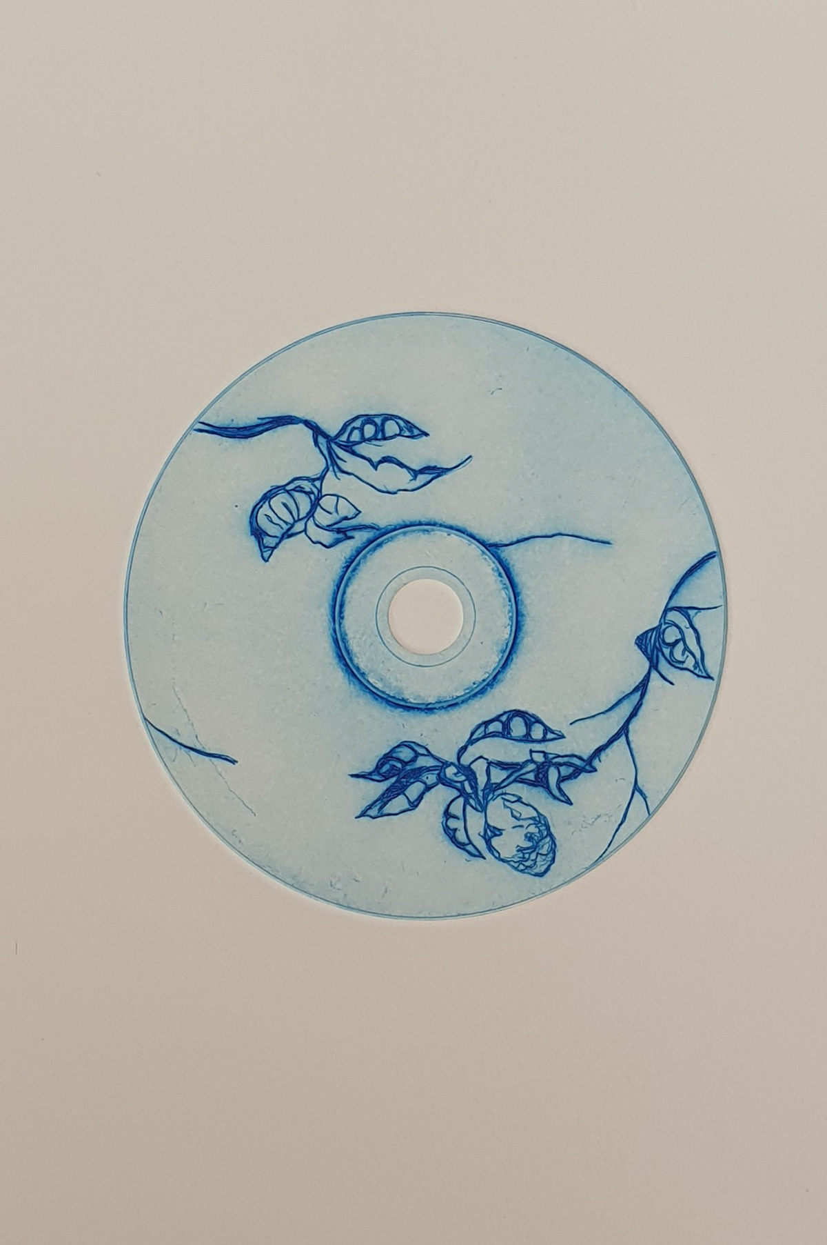 "Limón azul" drypoint etching