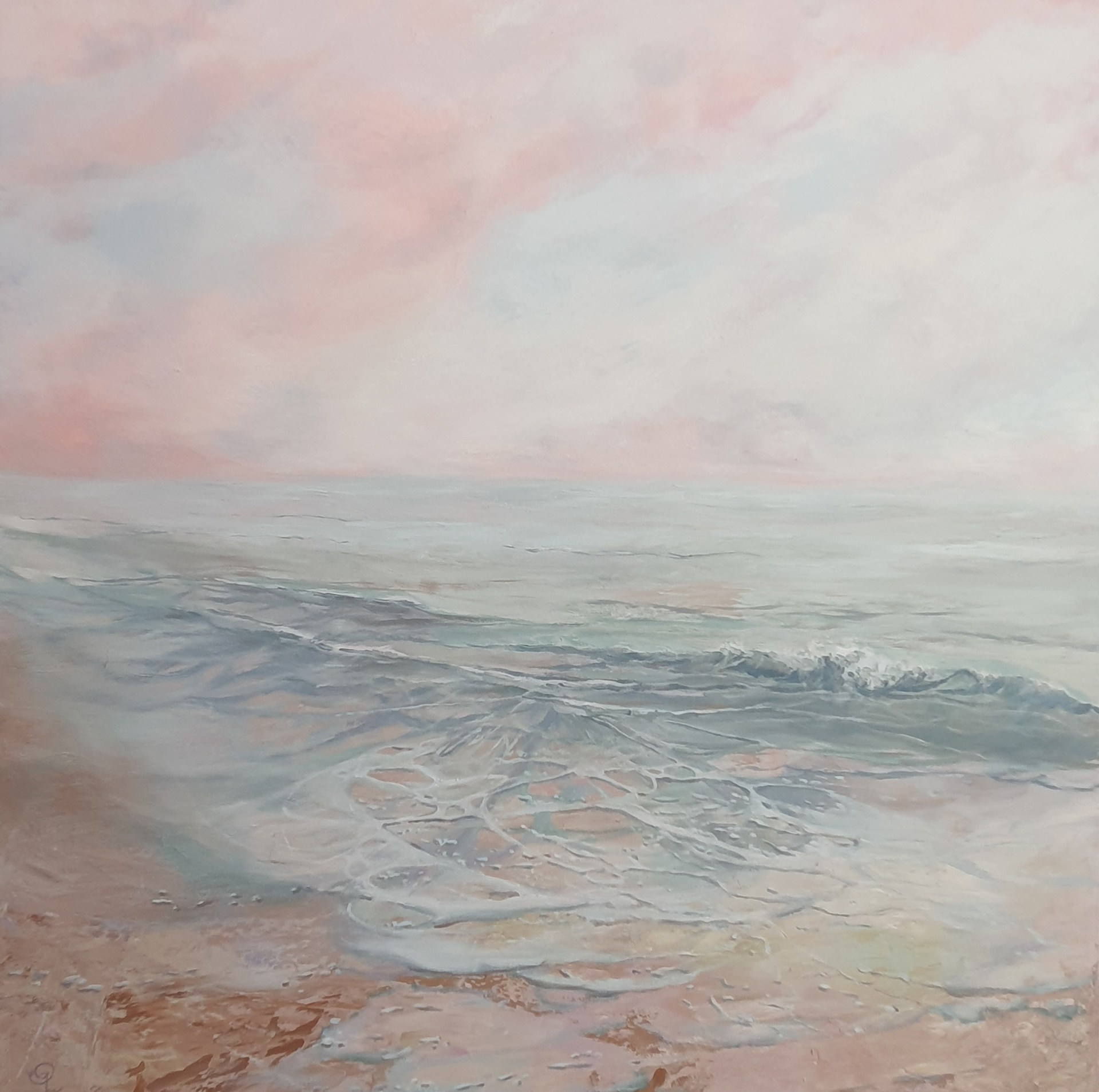A walk by the sea 70x70cm