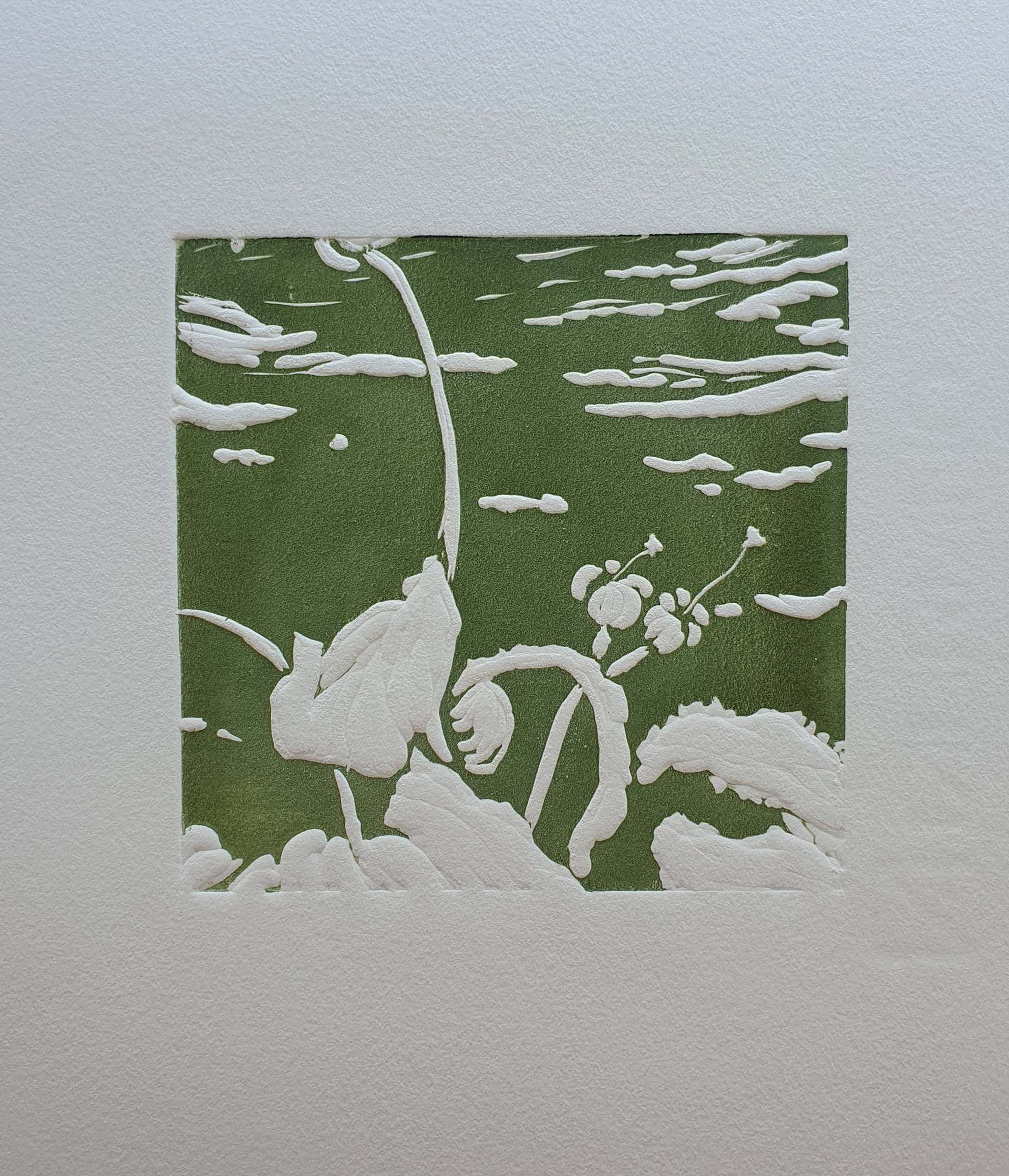 "At the lake" Linocut