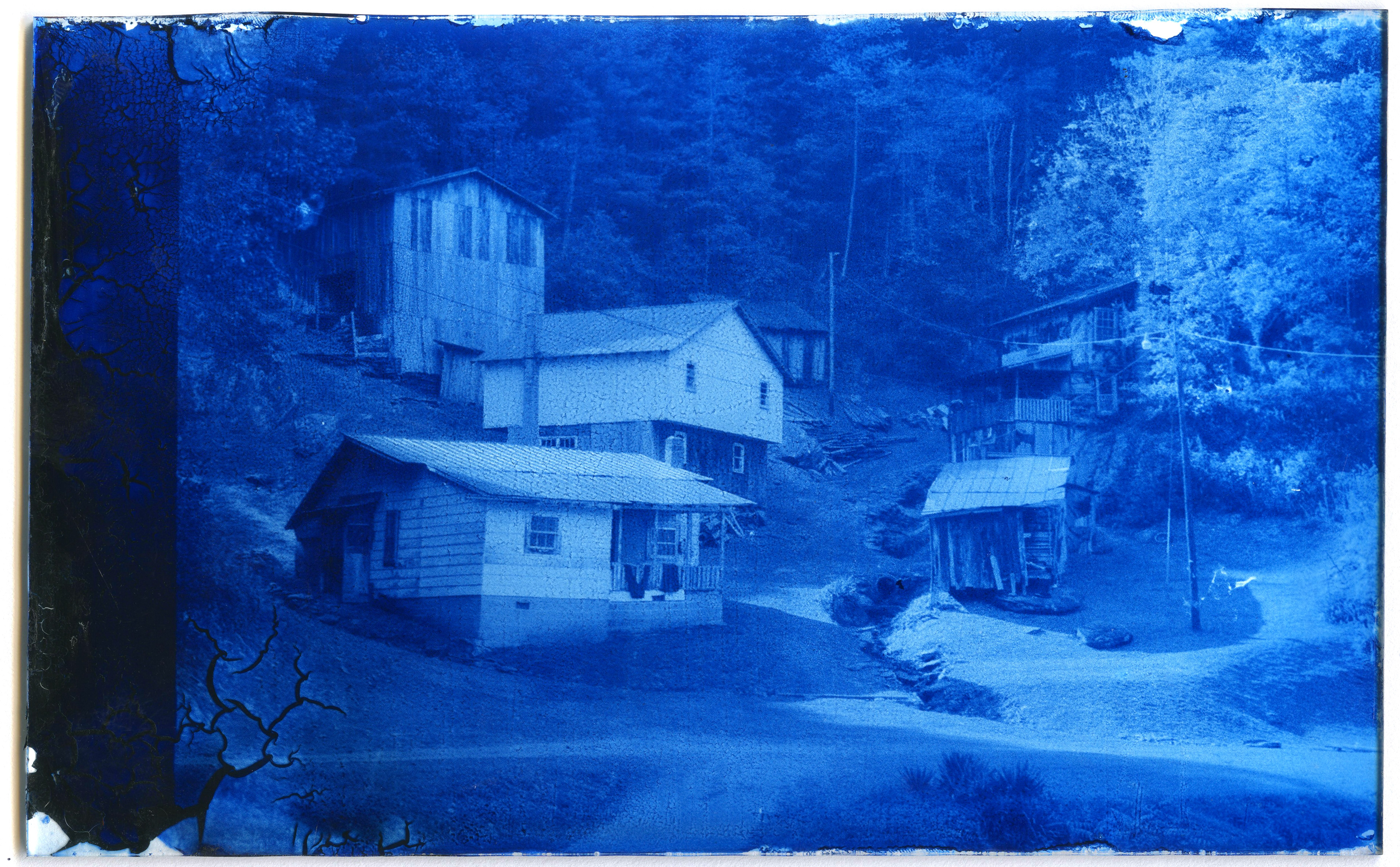 Cyanotype on glass, 5” x 7”