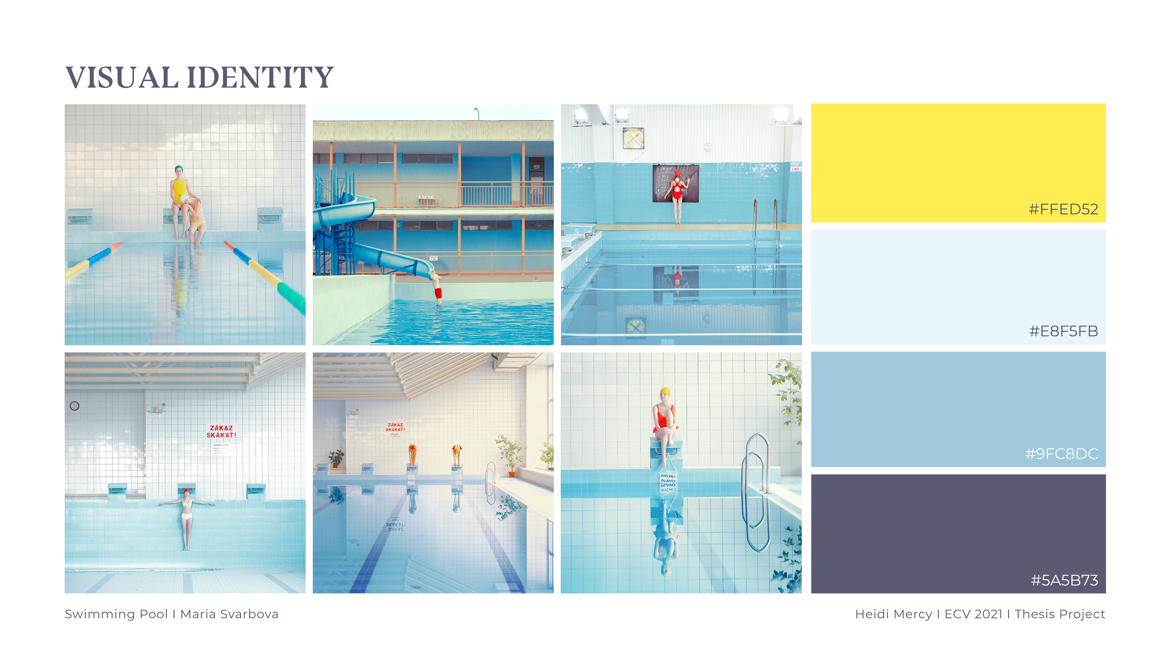 For the colors of Oniro, my inspiration was the work of the photographer Maria Svarbova whose colors are very dreamy. The object of this series is swimming pools, so I also liked the metaphor with conscious and unconscious as you enter the water and everything is more blurred.