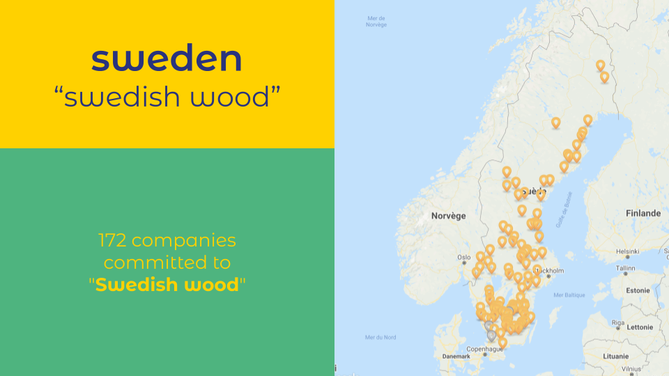 Swedish wood works with 172 companies in the wood industry in Sweden.