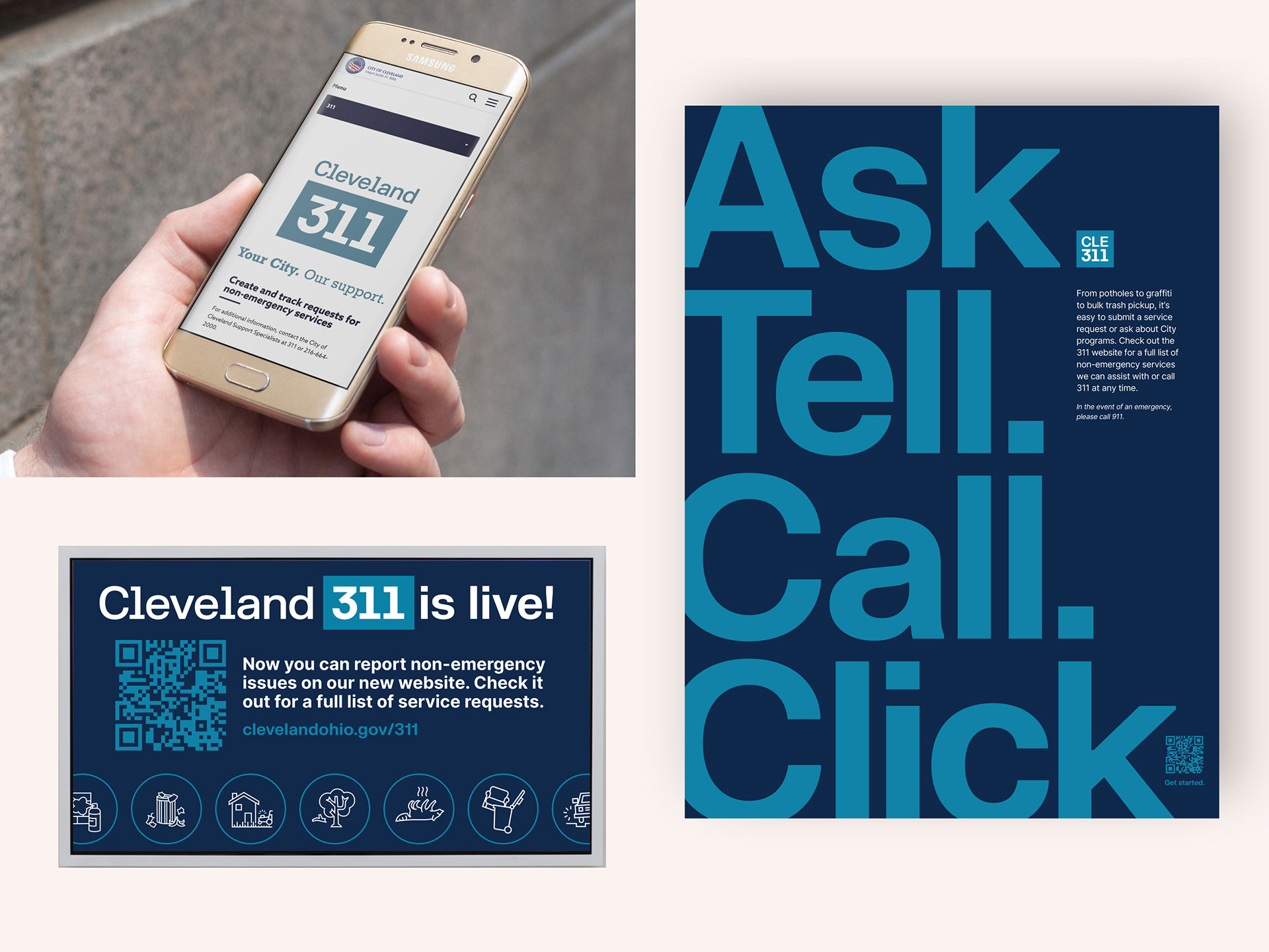 Website, digital display and poster