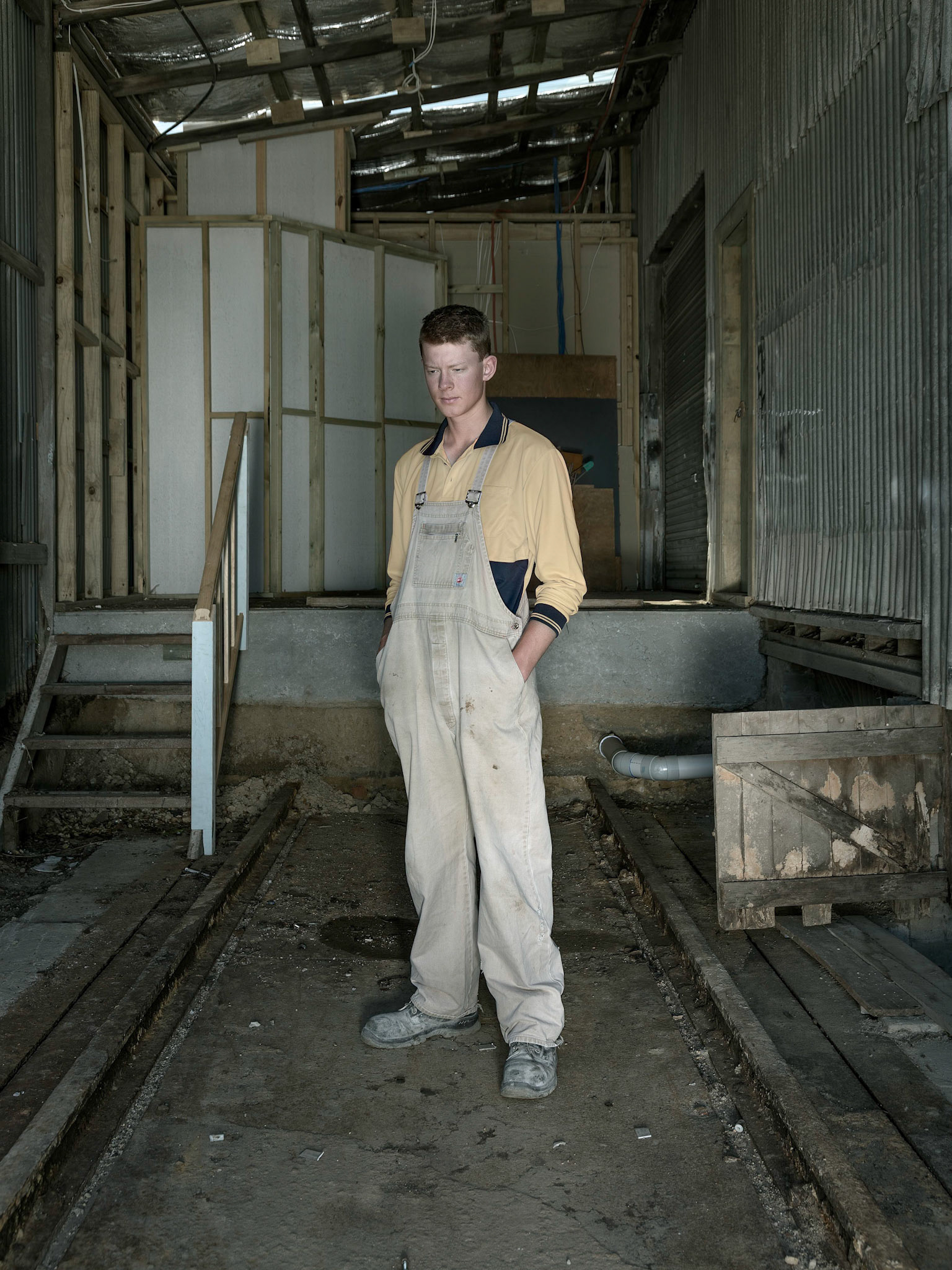 Wyong has seen many changes from development some of it arguably not for the better. There are many instances where buildings from the town's early establishment have either been lost or hidden behind some alternation.Jackson's family currently owns a site that contains a remnant from Wyongs past, a rail weigh station for measuring train loads of grain which was established over 100 years ago, meaning that Jackson's family would have been in Wyong when the station was in full use. Today there are only 10 meters of track left that lead out from the weigh station shed and some of the machinery. The Jacksons are trying to prevent a planned expansion of a nearby car park that is currently threatening the old weigh station. It would be a such a waste to see the loss of history in this historic town.Jackson’s family have been builders in the Wyong area for about five generations, Jackson himself works in the family business as a carpenter.